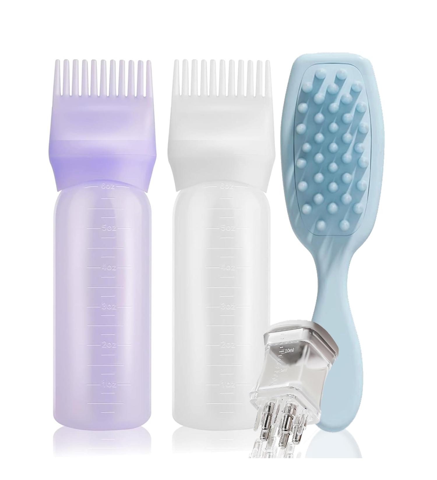 DancePandas Hair Oil Applicator - 4PCs Bottle Set for Hair Coloring Masks & Care Oils | International Shipping Available - Buy Online on GoSupps.com