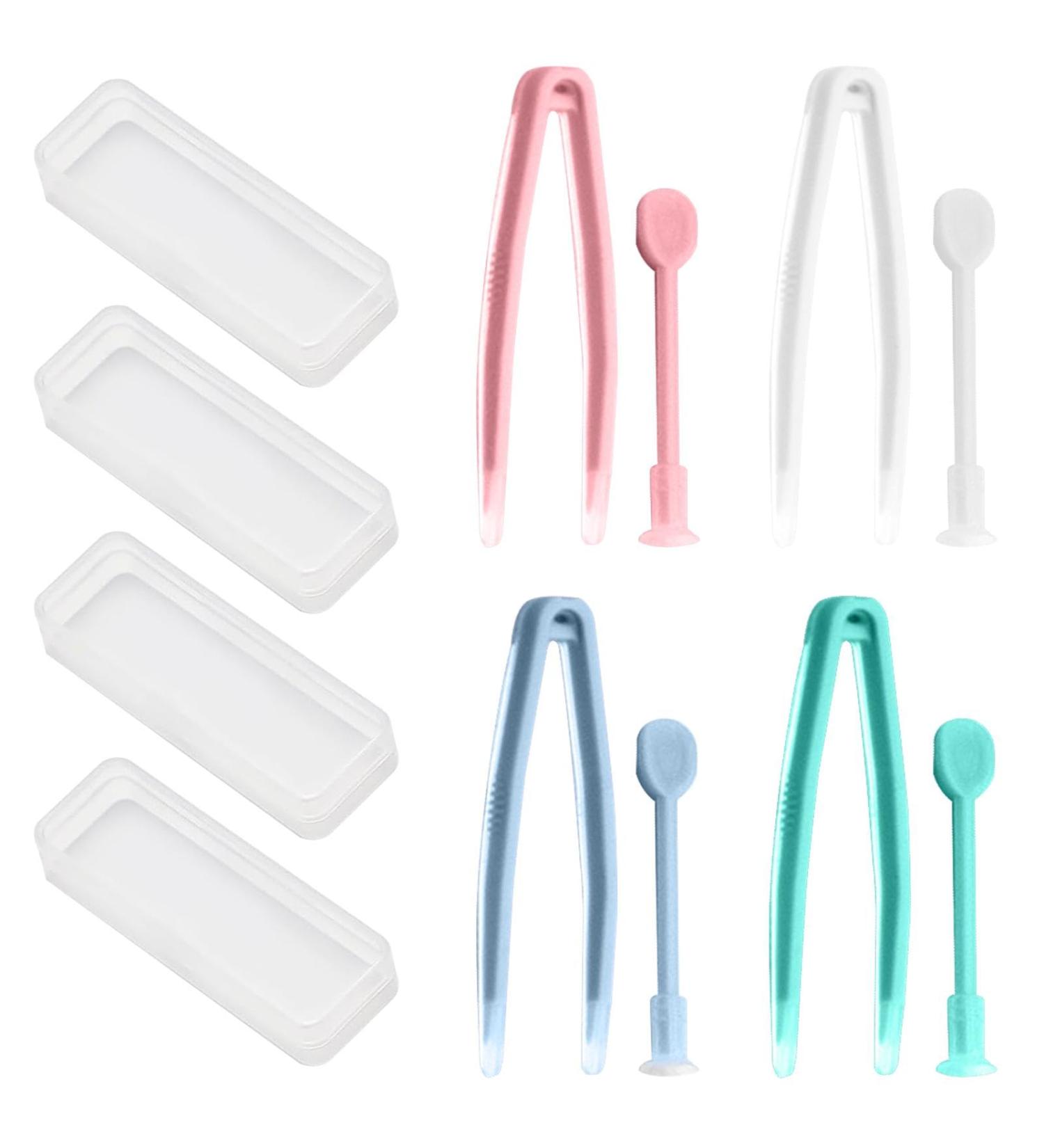 SculptZen 4 Packs Contact Lens Applicator Contact Lens Remover and Inserter Tool Kit Portable Plastic Contact Lens Tweezers Contact Lens Suction Stick Handler with Storage Case - Buy Online on GoSupps.com