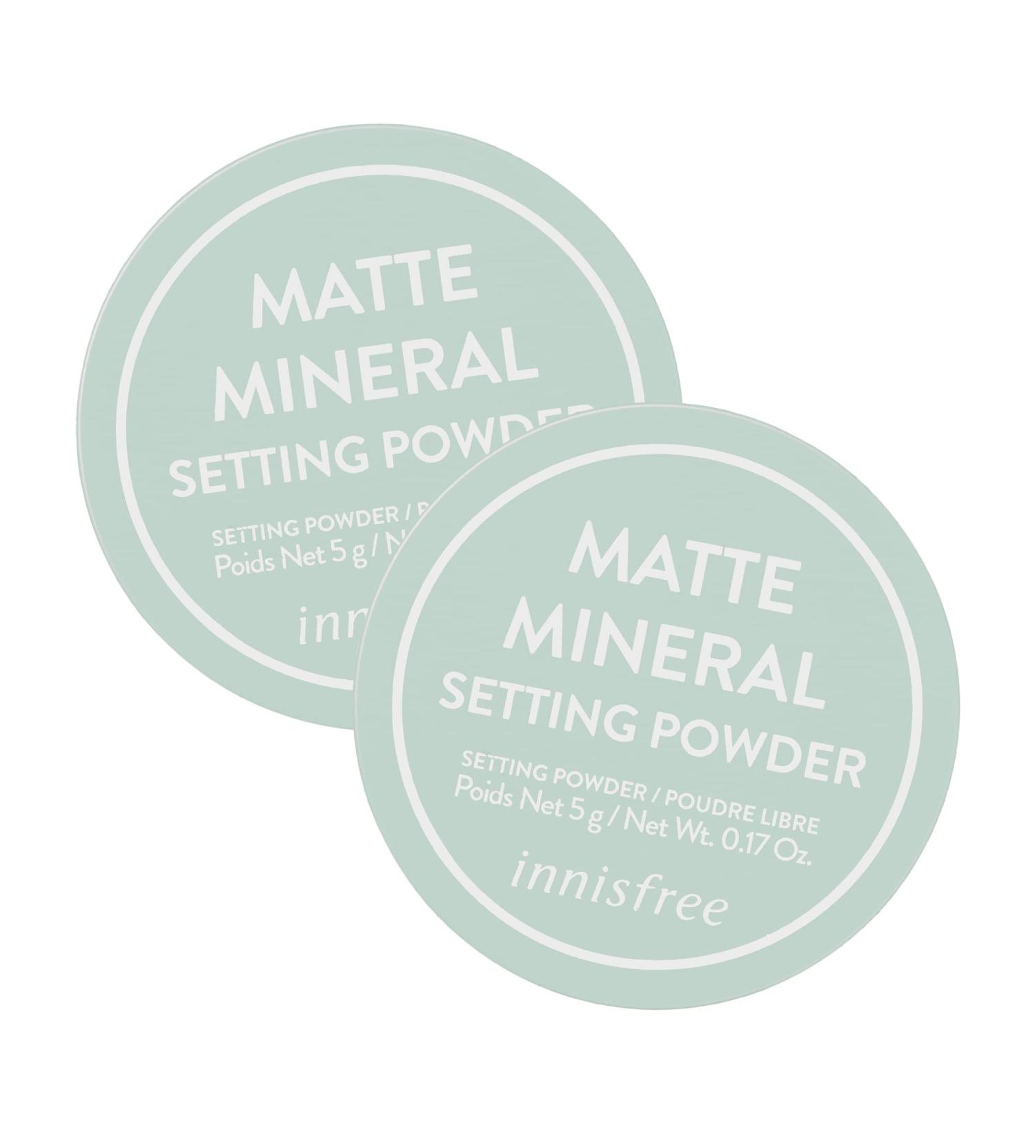Innisfree Matte Mineral Setting Powder Duo 0.17oz (Pack of 2) - Long-lasting Matte Finish - Buy Online on GoSupps.com