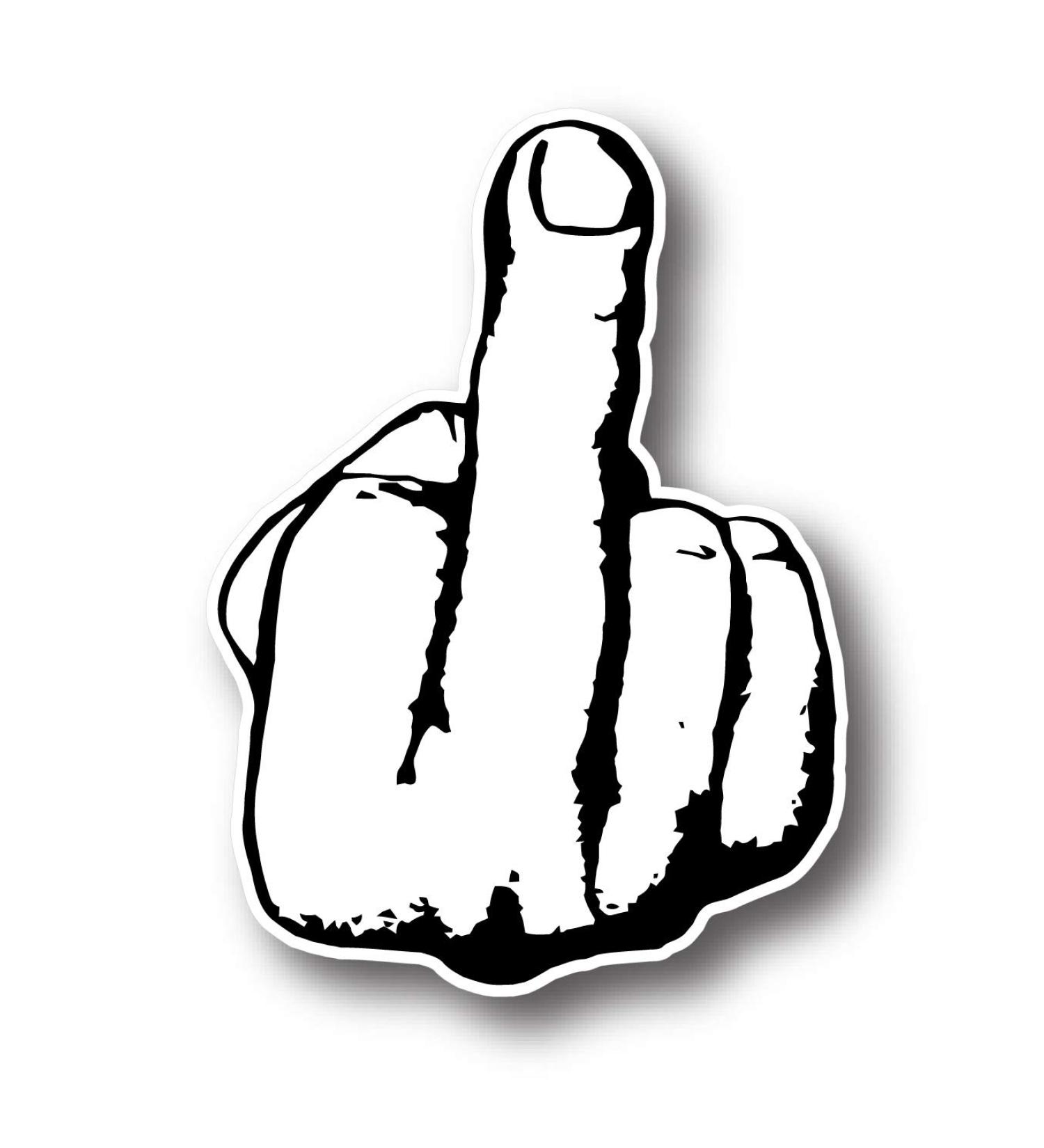 Middle Finger Sticker - Fun and Durable Decal for Personalizing Your Items - Buy Online on GoSupps.com