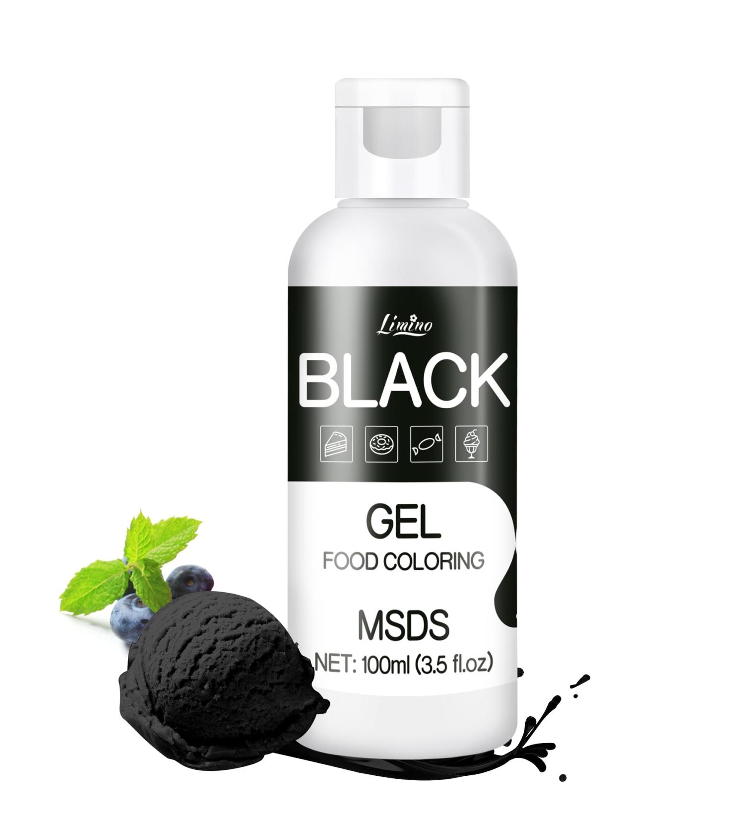 Premium Black Gel Food Coloring - 100ml Sugar-Free Concentrated Color for Cakes Baking Cookies Macarons DIY Slime & More - International Shipping - Buy Online on GoSupps.com