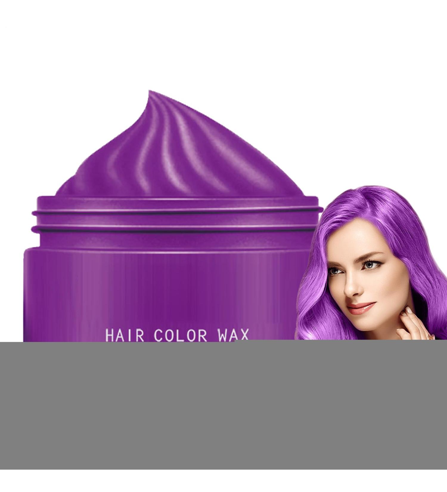 Krujecnt Temporary Hair Colors Wax 30ml Hair Color WaxWashable Color Mud Styling Cream for Teenagers Festivals Parties Cosplay Purple C - Buy Online on GoSupps.com