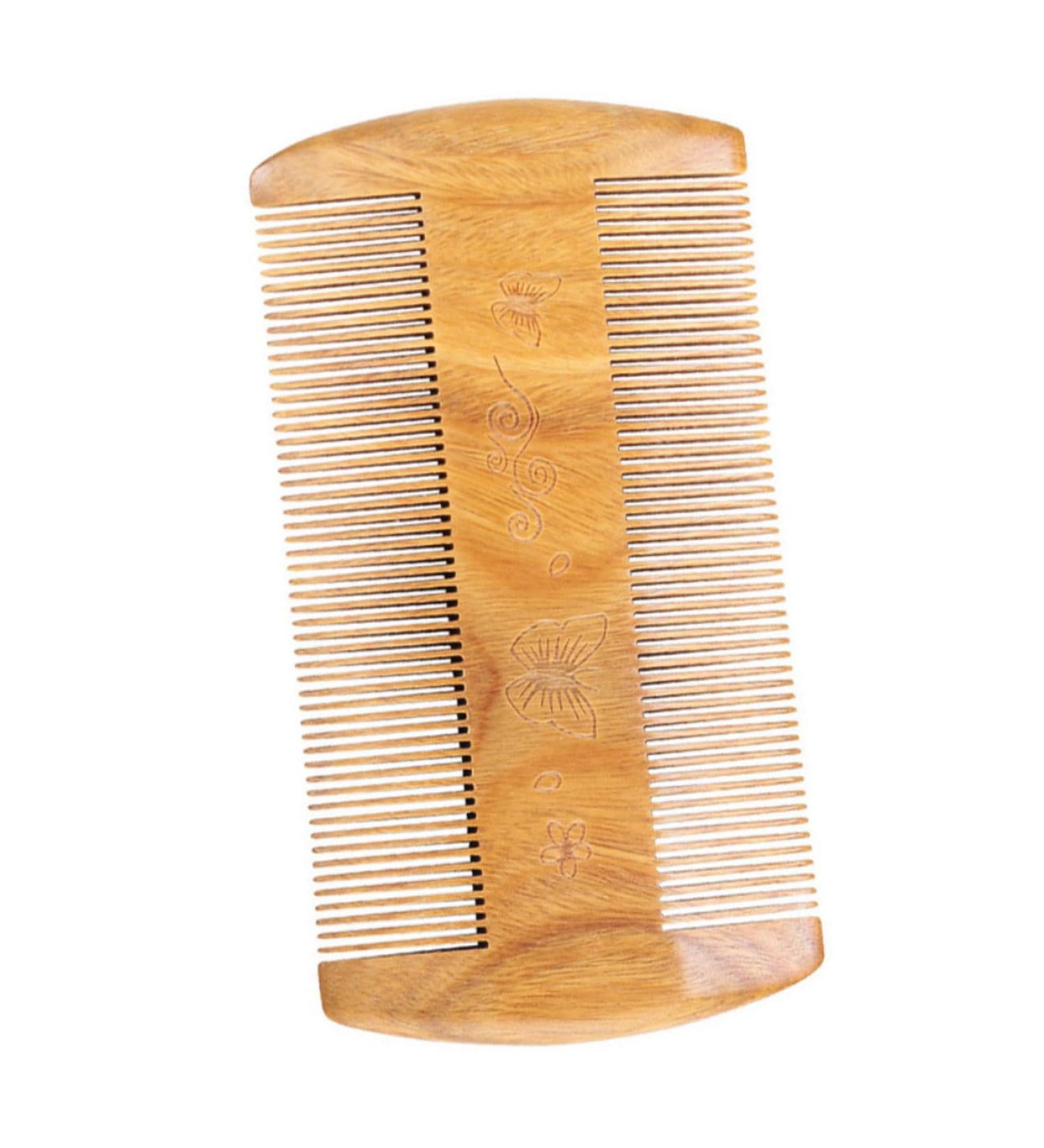 Minkissy Green Sandalwood Beard Care Tool Set - 3-Piece Travel Comb & Metal Bart Ridge for Men - Buy Online on GoSupps.com