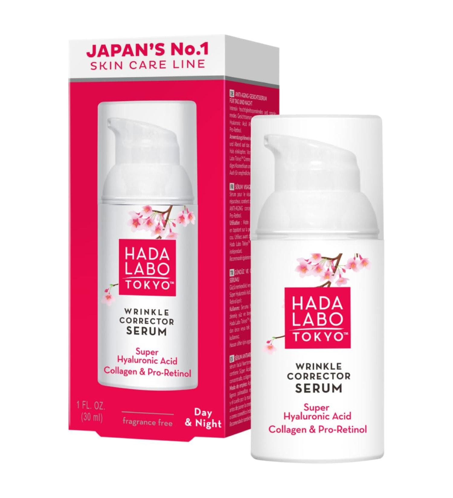 Hada Labo Tokyo Antiwrinkle serum with super hyaluronic acid for intensive hydration antiaging care 30 ml