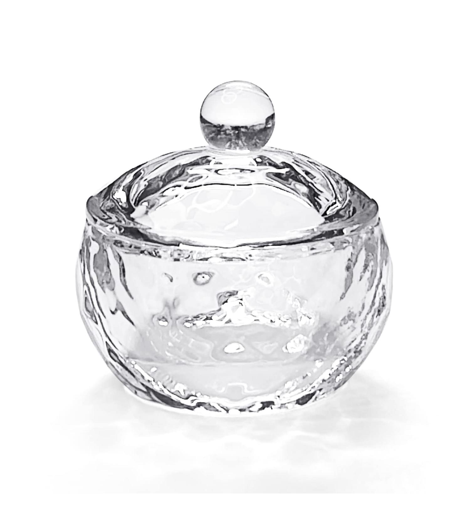 Crystal Clear Acrylic Liquid Powder Dappen Dish with Cap Lid - Small Size for Acrylic Nail Art - Transparent Glass Cup Bowl - HJ-NAPB017 (Pack of 1) - Buy Online on GoSupps.com