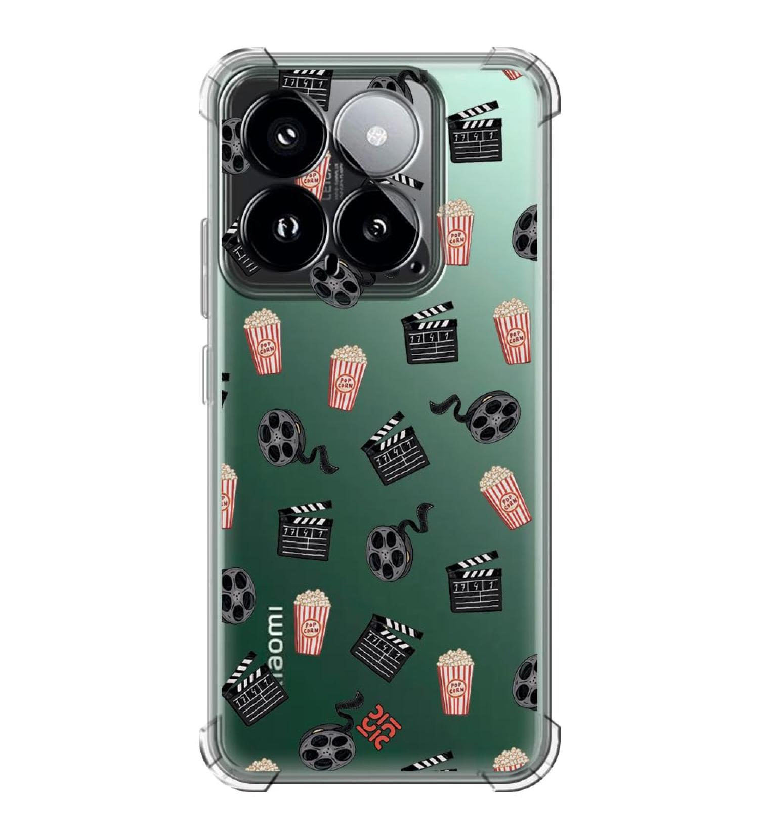 Movilshop Anti-Shock Case for Xiaomi 14 5G Film and Series Film and Popcorn Reinforced Corner Silicone 1.5 mm Thickness Flexible Transparent Bumper Gel TPU - Buy Online on GoSupps.com