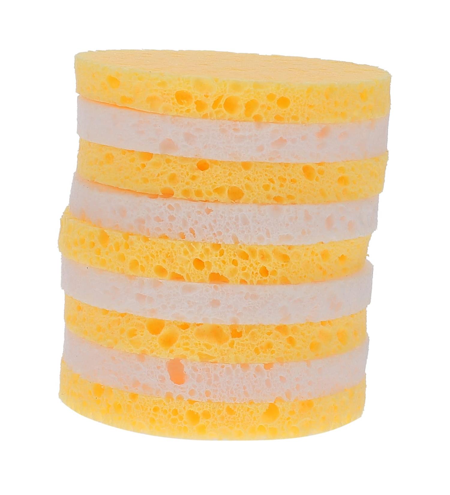 Buy NOLITOY 100pcs Face Wash Body Scrub Sponge | Makeup Powder Puff & Facial Cleaning Pads - Best Beauty Tool for Skincare - Buy Online on GoSupps.com