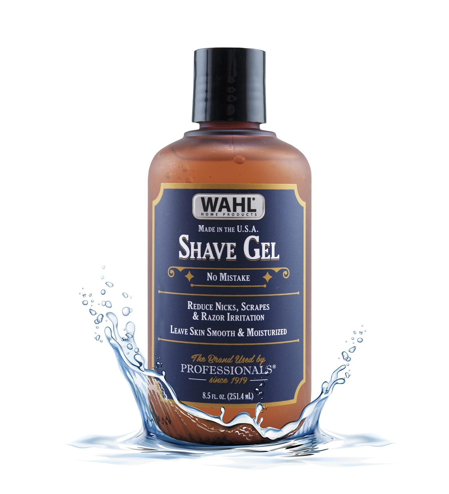 Wahl Clear Shave Gel 8.5 Oz - Clean, Close, Comfortable Shave, Easy Edging, Razor Cleaning, Softens Beard and Skin - Buy Online on GoSupps.com