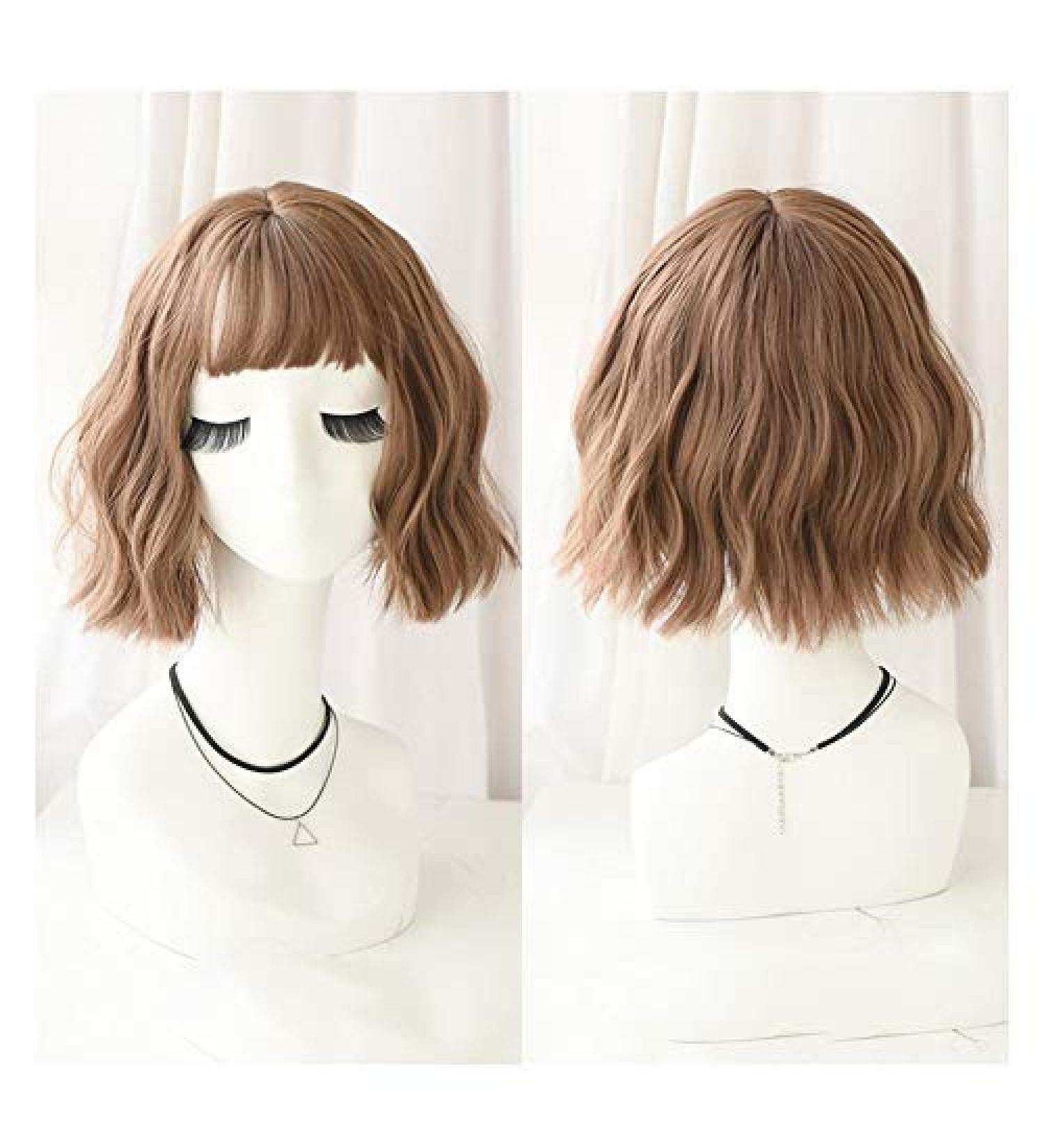Buy BGHJUE Short Wavy Bob Lace Front Human Hair Wig - 9 Inch Dark Brown Honeypudding Color - International Shipping Available - Buy Online on GoSupps.com
