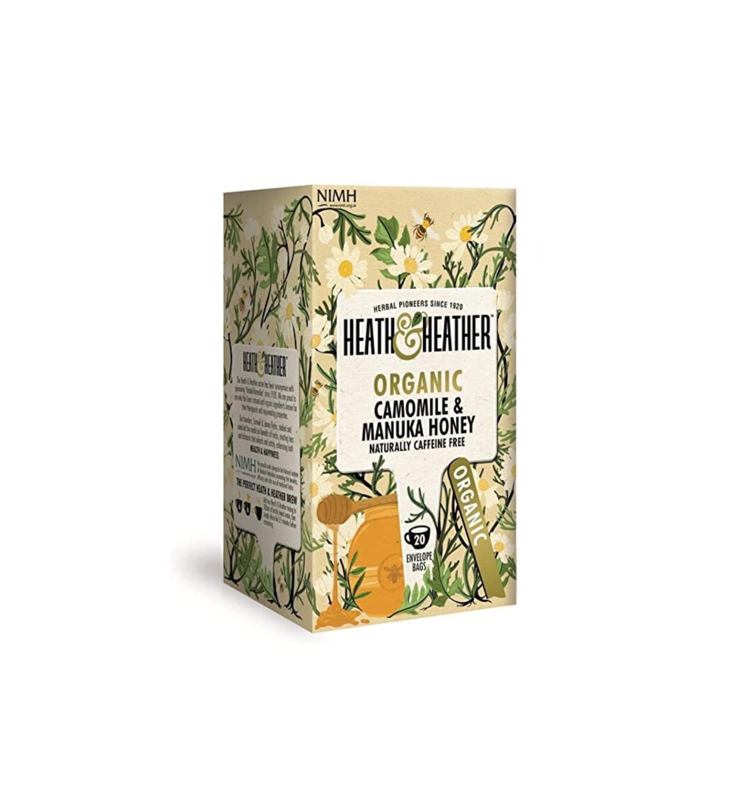 Heath & Heather Organic Camomile & Manuka Honey Infusion 20 bags - Buy Online on GoSupps.com