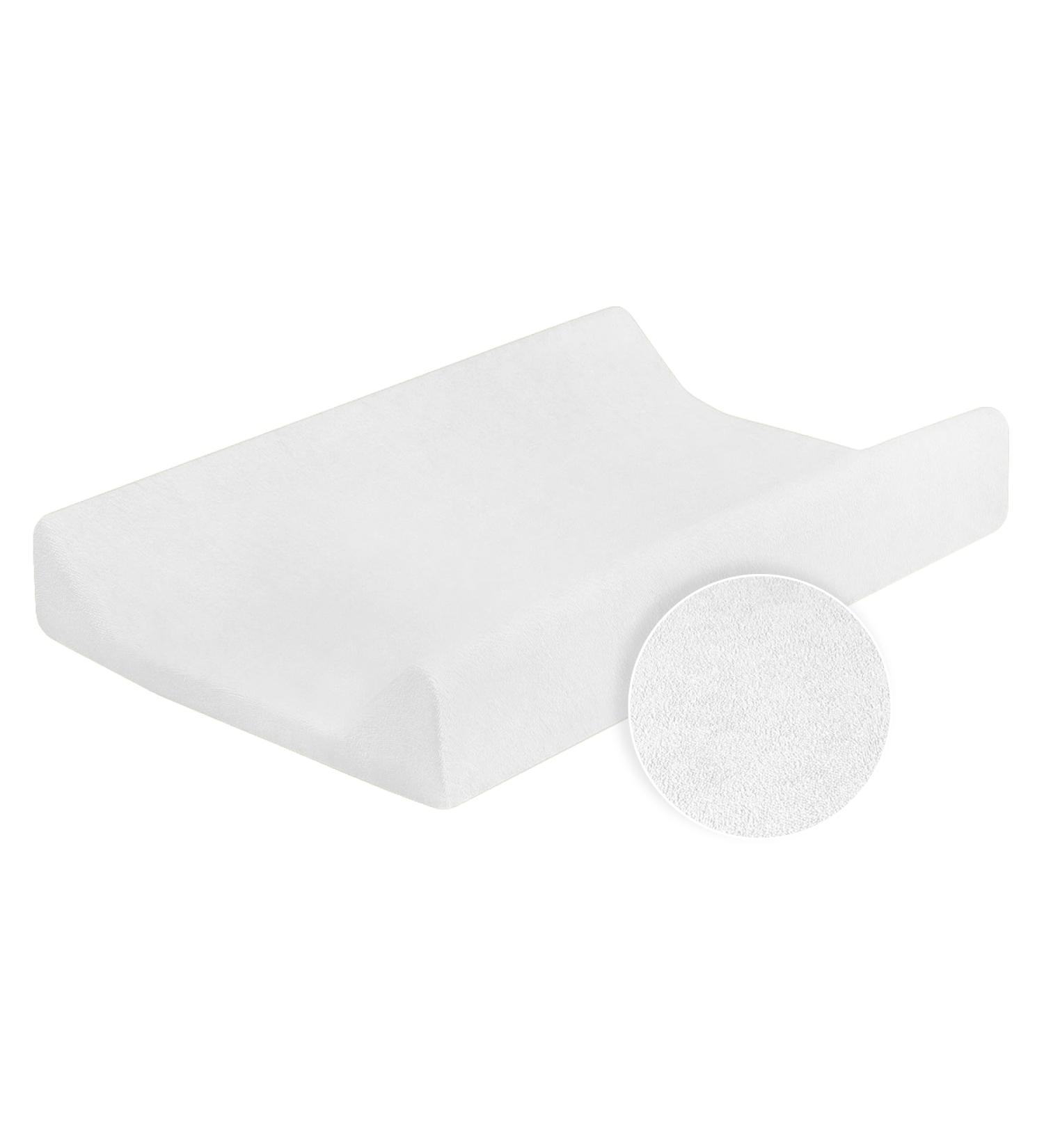 Terry Cloth Changing Mat Protector with Raised Edge - White | Premium Soft Absorbent & Waterproof Design for Babies - Shop Now! - Buy Online on GoSupps.com