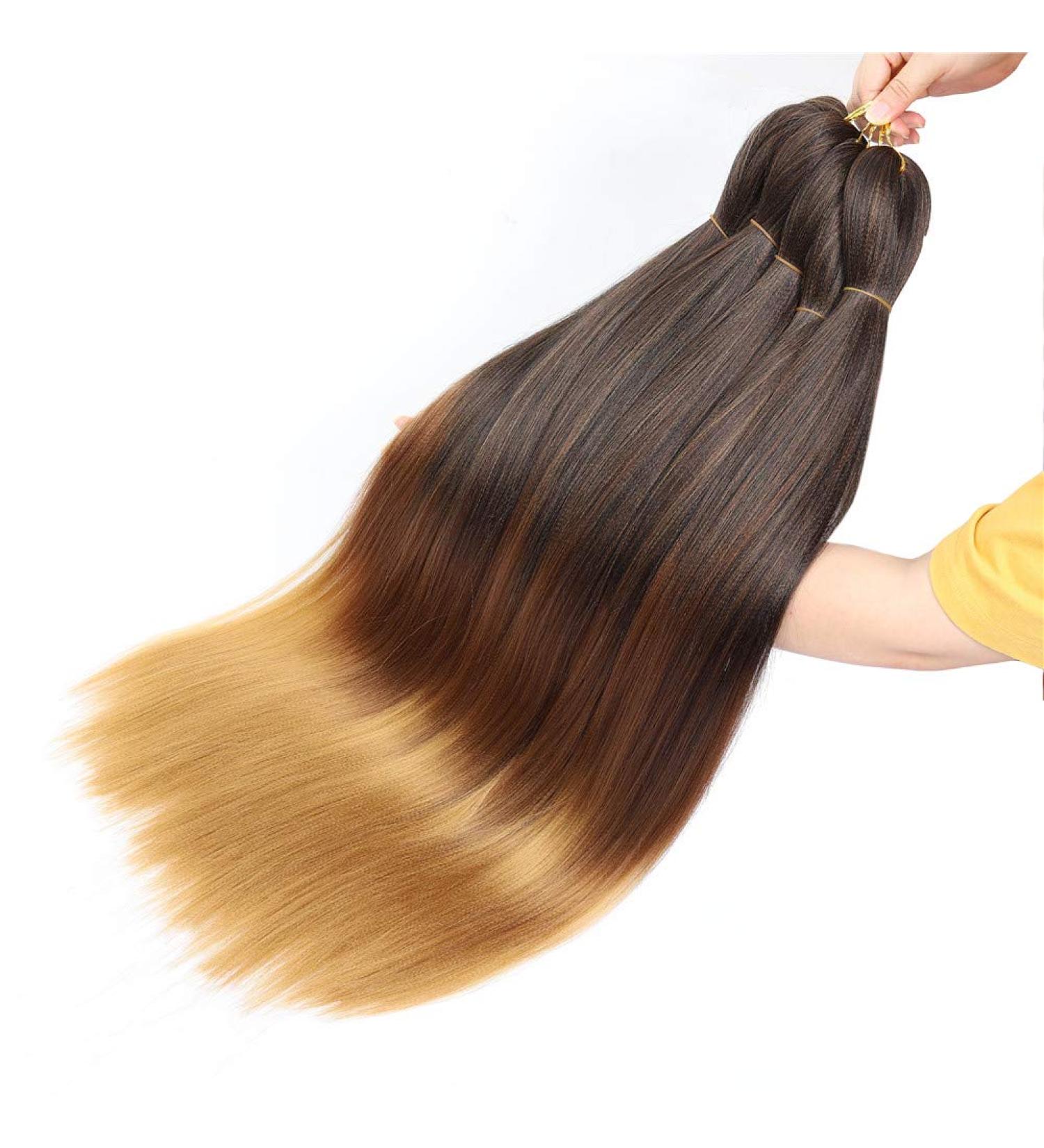 28-Inch Ombre Pre-Stretched Braiding Hair - 6 Packs Yaki Texture Kanekalon Extensions (1B-30-27) - Buy Online on GoSupps.com