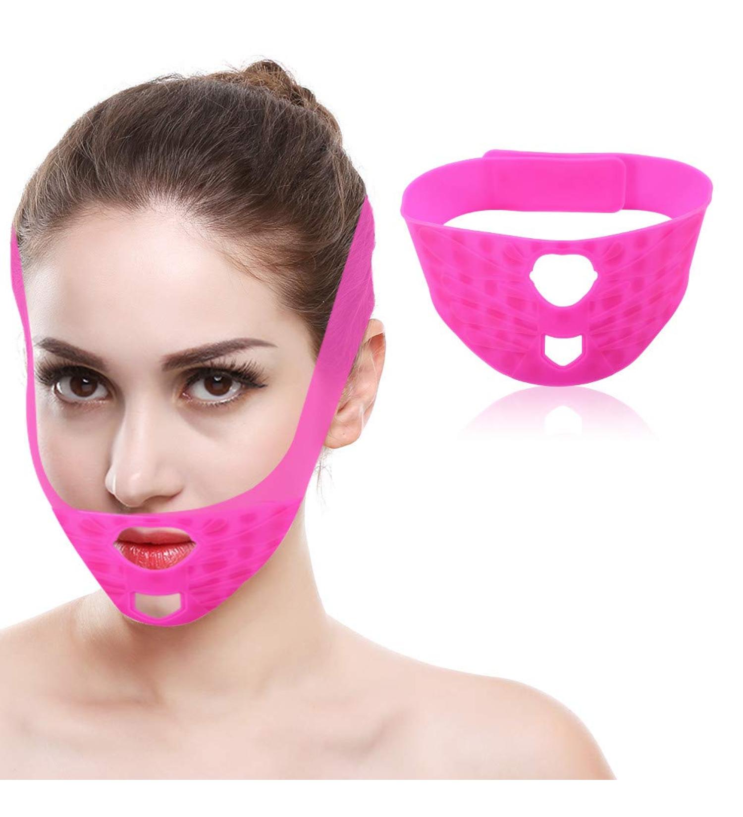 Face Slimming Mask Silicone V-line Breathable Facial Lift Up Belt Double Chin Reducer Bandage Anti Wrinkle Mask Ultra-thin Strap Band V Face Shpae Belt Strap - Buy Online on GoSupps.com