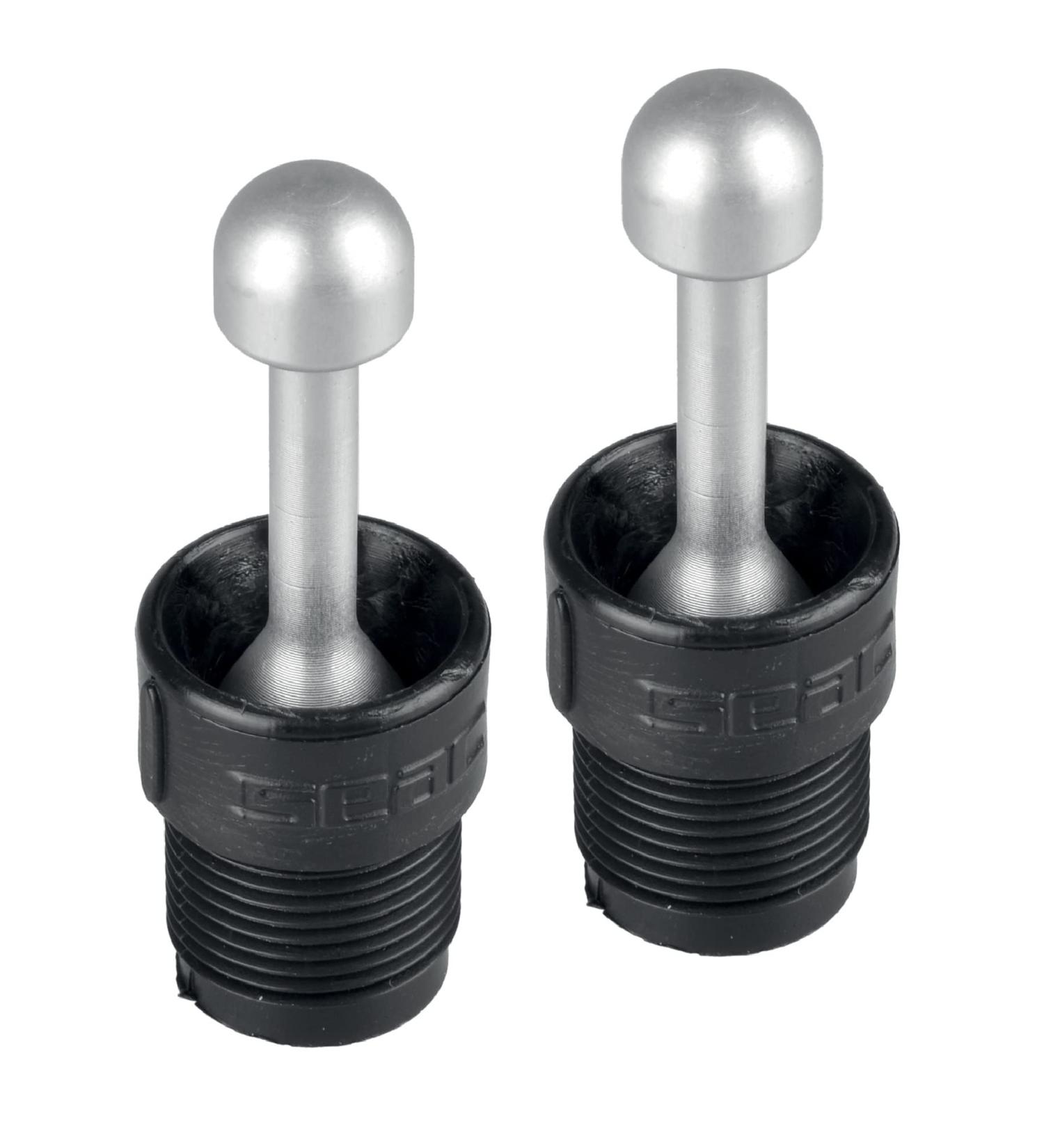 Seac bracket set for paired elastic bands harpoons with a closed head