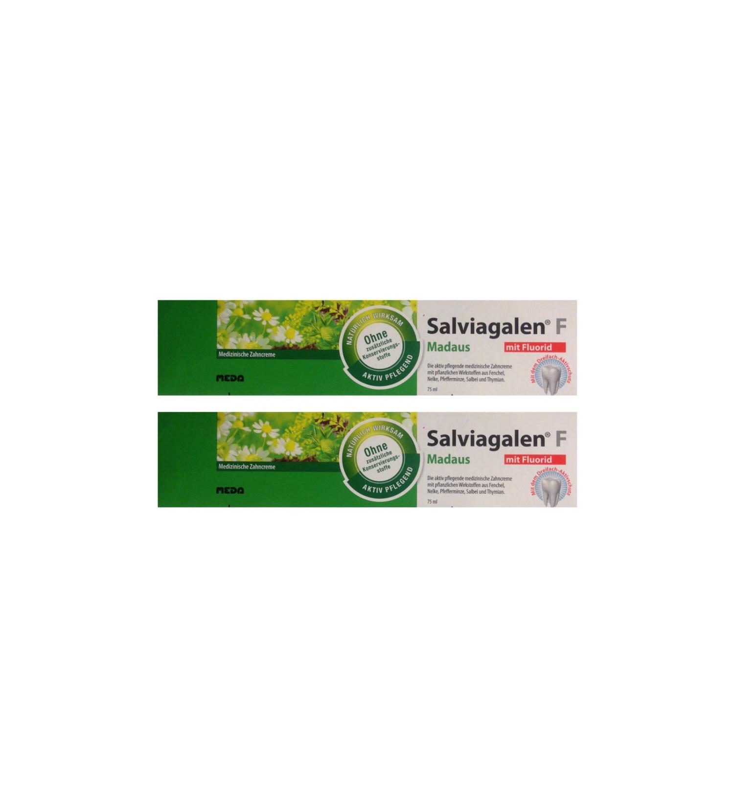 2x Salviagalen F Madaus Toothpaste 75ml PZN 11548356 Toothpaste