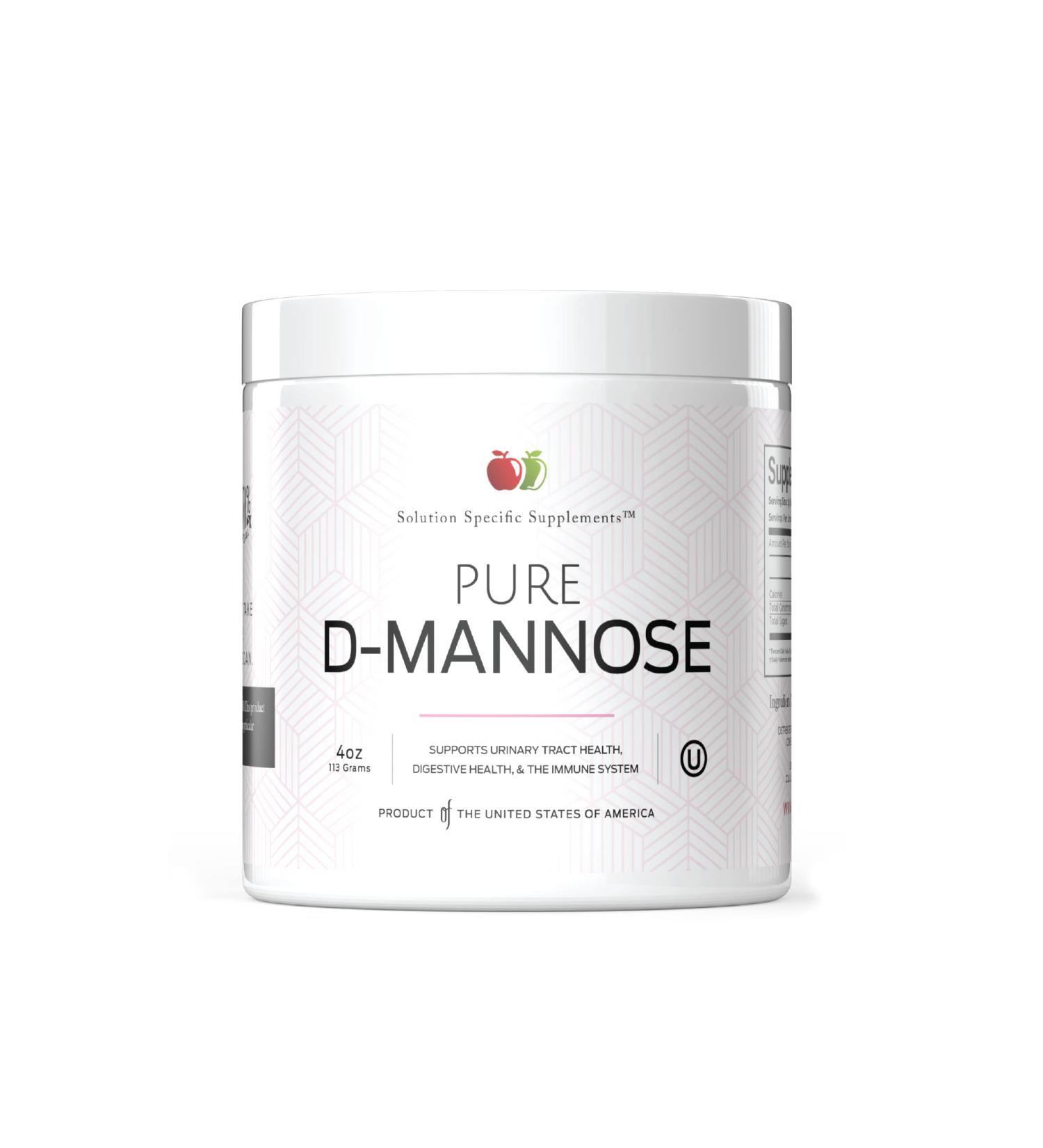 D-Mannose Powder Supplement - 4oz (113g) - 60 Servings for UTI & Bladder Health - Buy Online on GoSupps.com