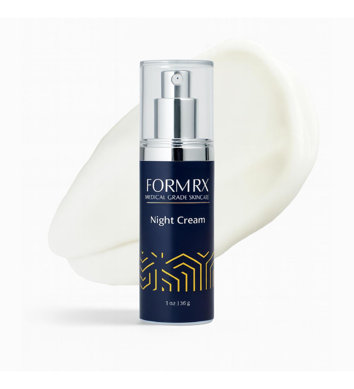 FormRx Night Cream Retinol 1% with Vitamin E & Vitamin C Daily Facial Moisturizer to Support Hydration and Collagen Production Lightweight Skin Care Formula 1 Oz - Buy Online on GoSupps.com