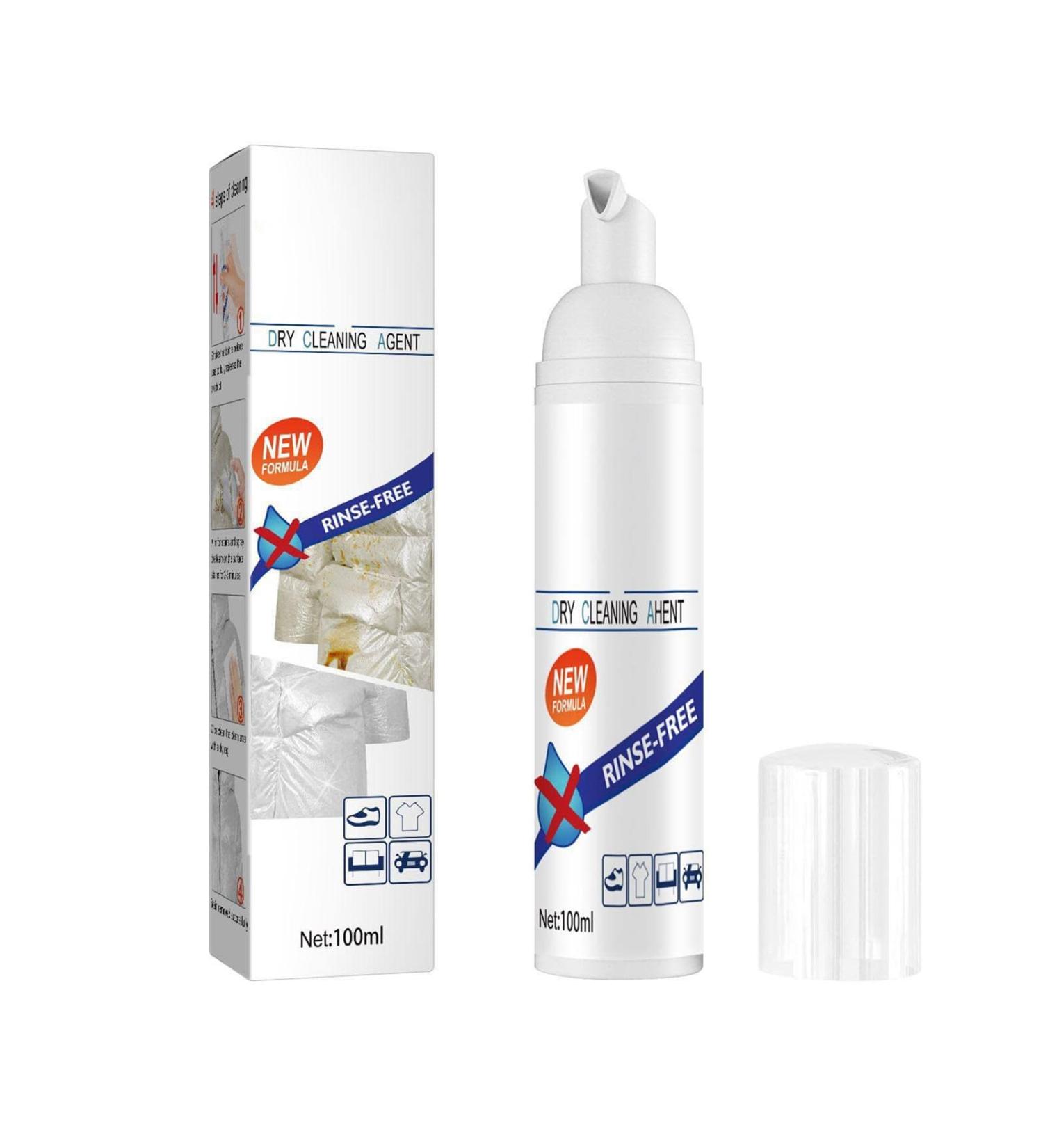 Dry Foam Cleaner for Clothes Ink Oil Stain Remover for Fabric Clothes Rinse-Free Waterless Clothing Cleansing Foam Quick Laundry Dry Cleaner 1pcs - Buy Online on GoSupps.com