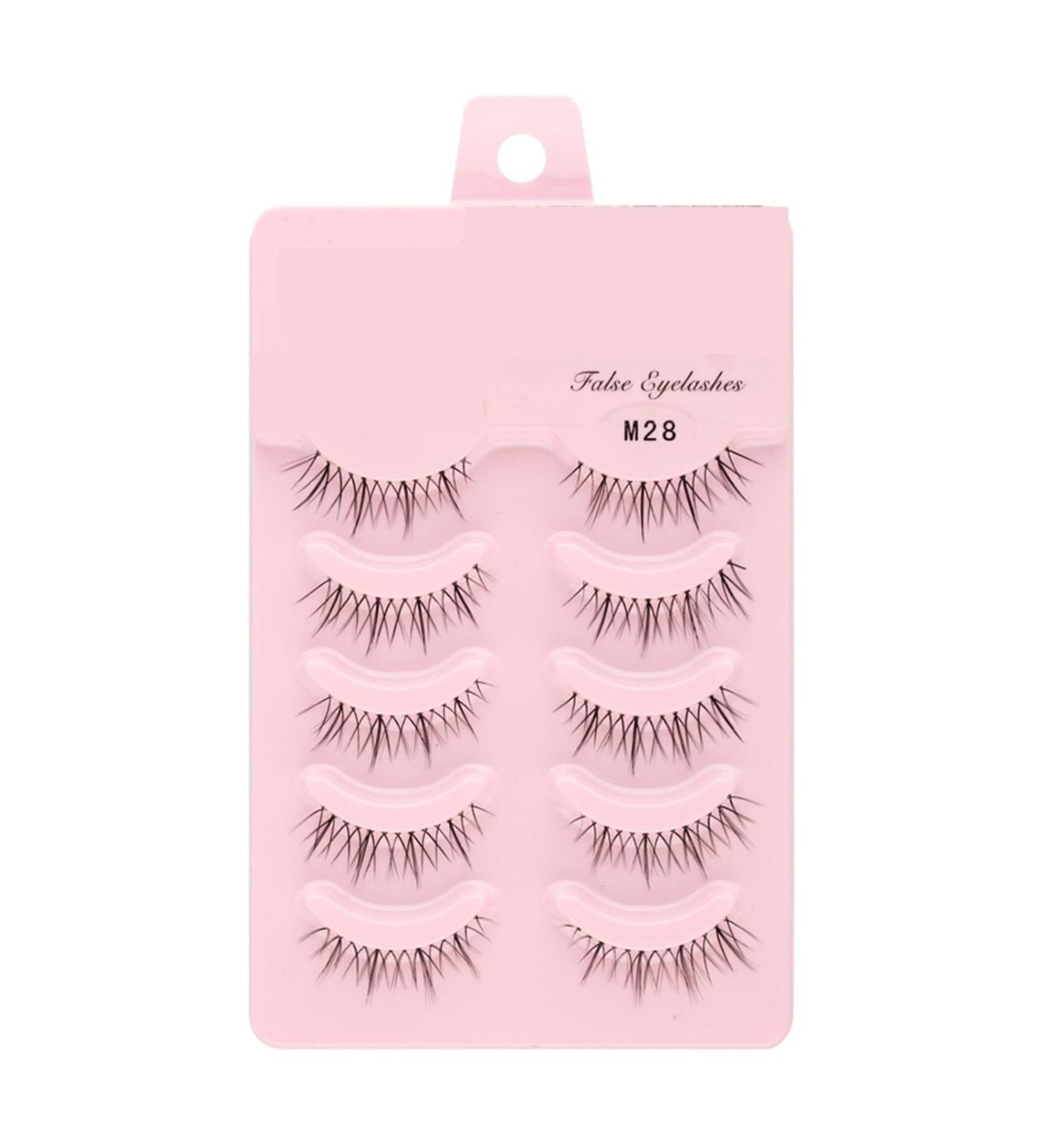 UAMOU 2-50Boxes Manga Lashes False Eyelashes Doll Korean Natural Anime Lashes Spiky Thick Faux Mink Eye Lash Strips Makeup Cheerfully (Color : M28 Size : 20 boxes) - Buy Online on GoSupps.com