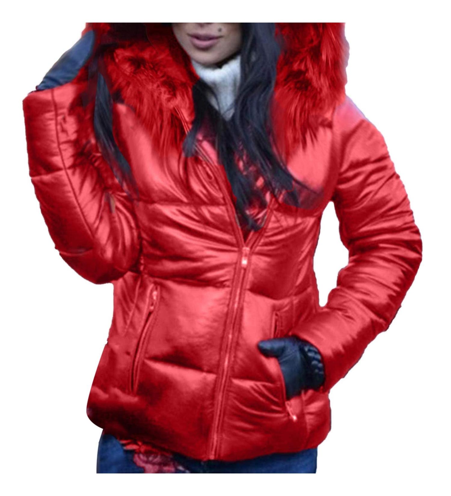 Shop Hehiy Womens Winter Jacket - Long Down Quilted Parka Warm Winter Coat Available in Black & Red Perfect for Transitions - Buy Online on GoSupps.com