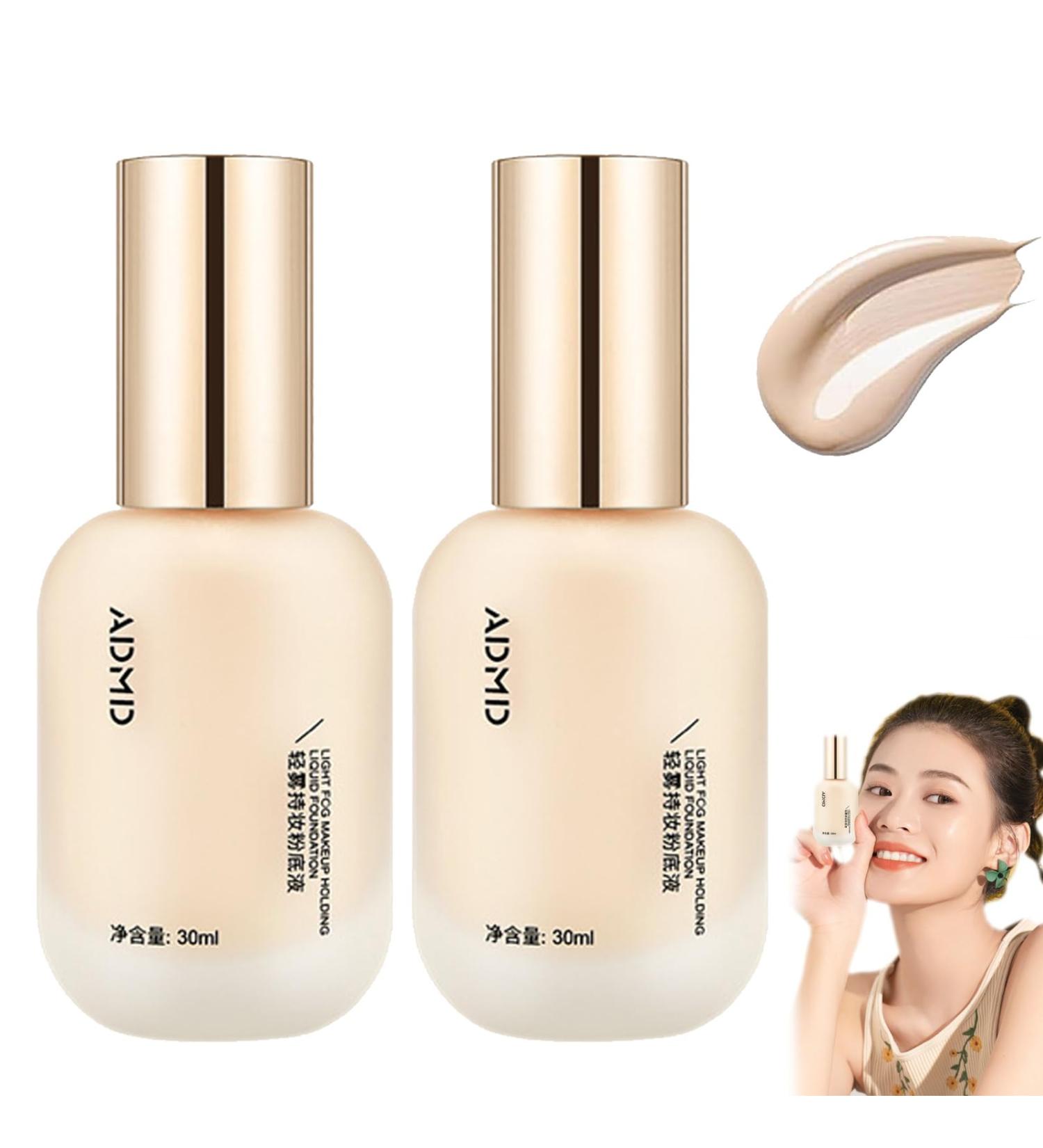 ADMD Liquid Foundation Moisturizing Foundation Vodo Oil Control Matte Foundation Uodo Liquid Foundation Hydrating Waterproof And Light Long Lasting Foundation 1.05 oz (Natural 2pcs) - Buy Online on GoSupps.com