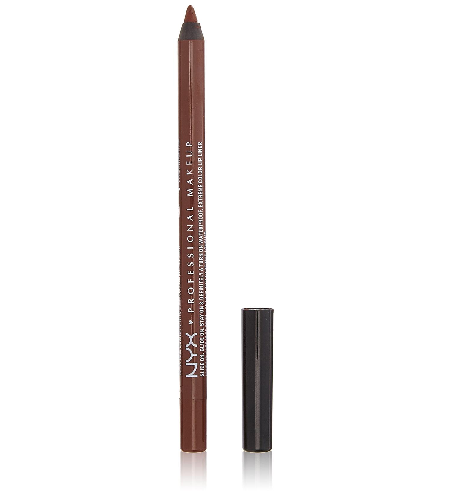 NYX Slide On Lip Pencil - Urban Cafe Lip Liner (Brown) - Buy Online on GoSupps.com