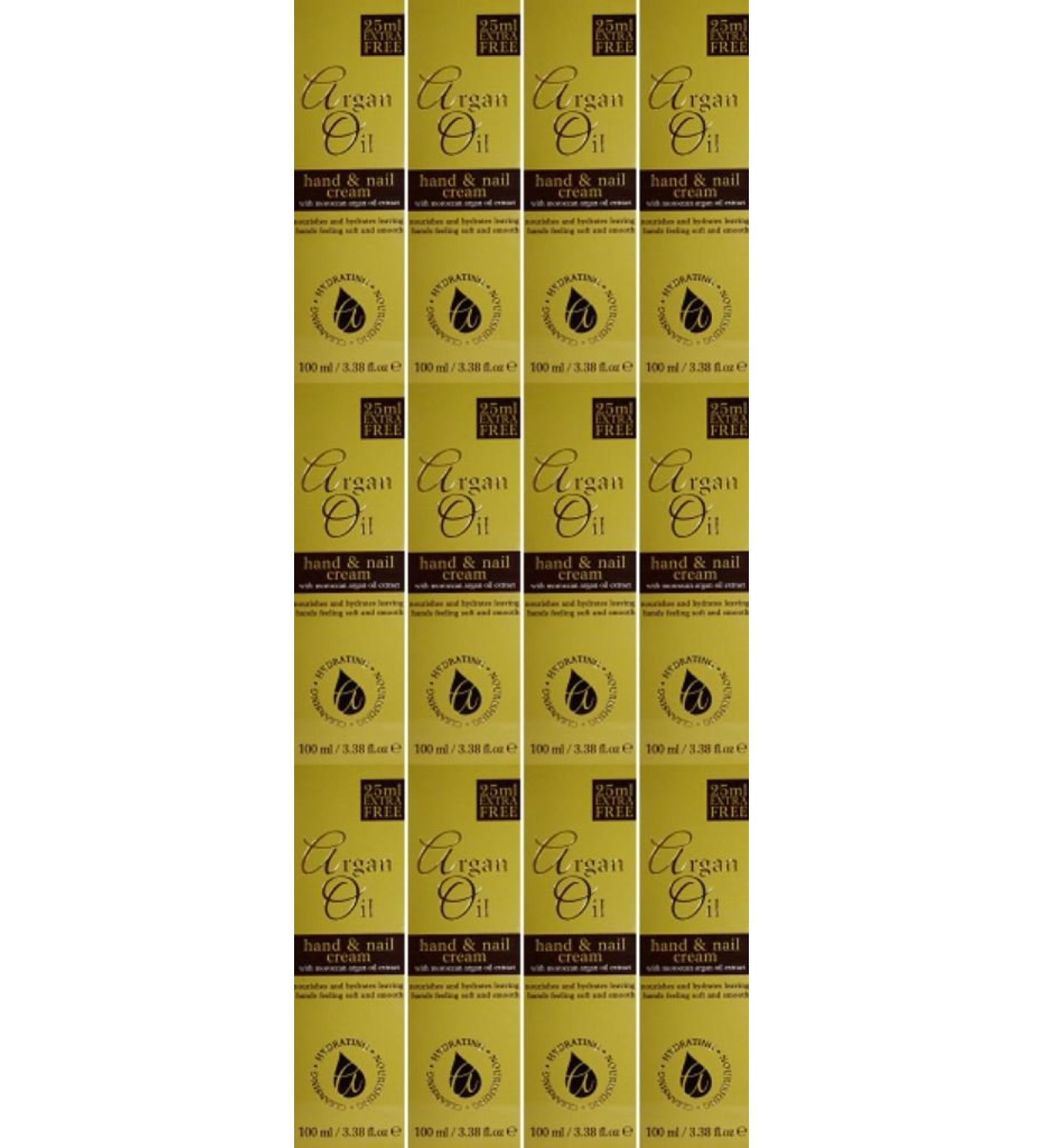 Twelve packs of Argan Oil Hand & Nail Cream 100 ml