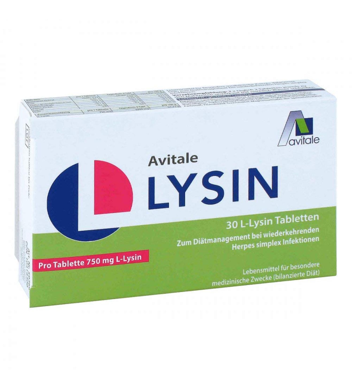 L-Lysine 750 mg Tablets - 30 Count - Supports Immune Health | Buy Internationally - Buy Online on GoSupps.com