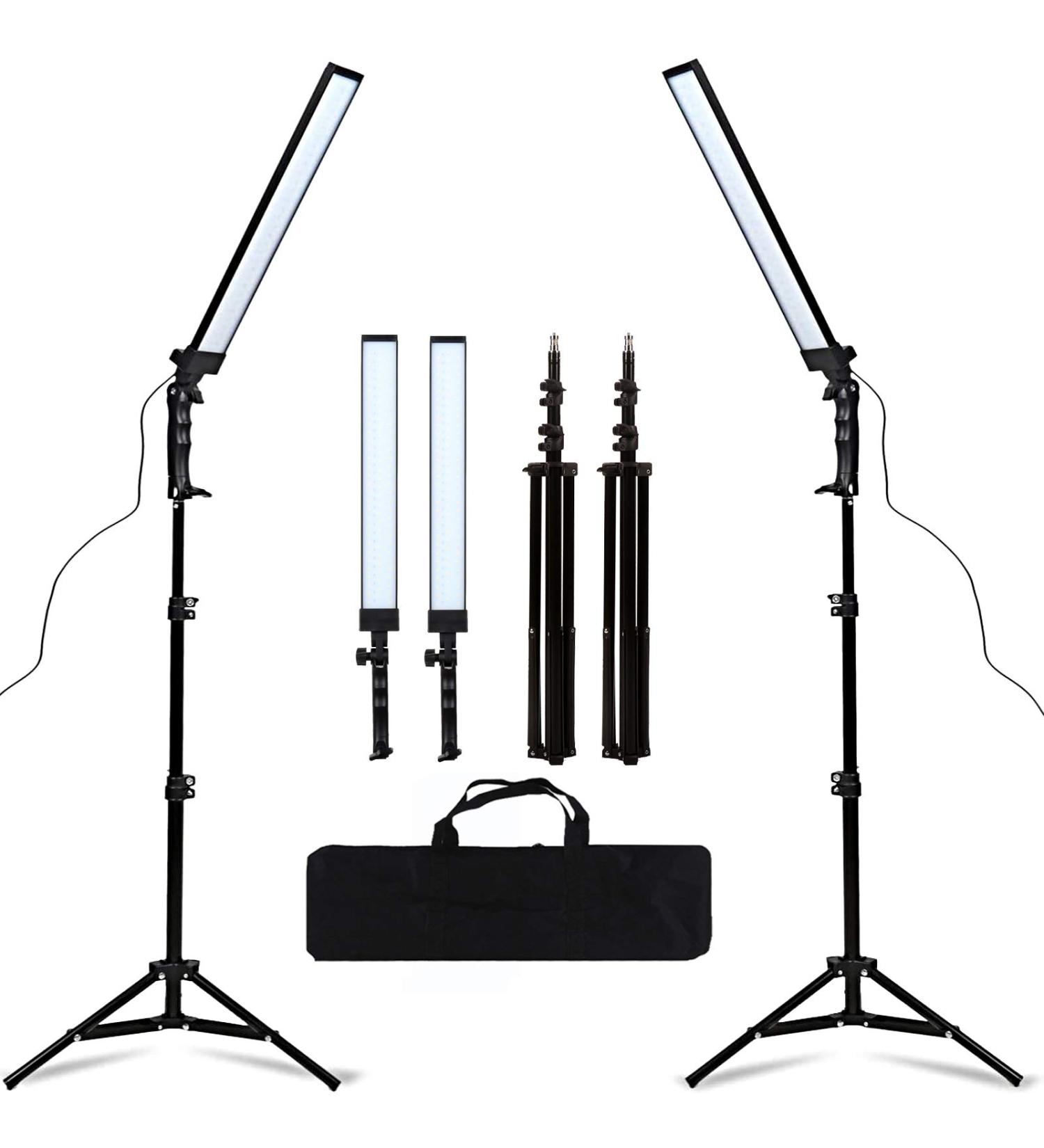 GSKAIWEN 180 LED Photography Studio Lighting Kit with Adjustable Stand - Professional Photographic Video Fill Light - Buy Online on GoSupps.com