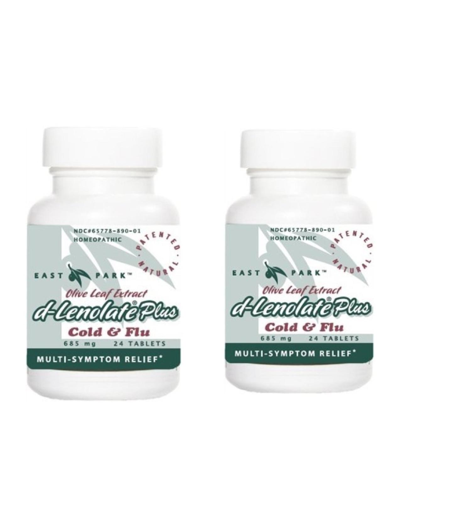 d-Lenolate Plus Cold and Flu 2 Bottles of 24 tablets