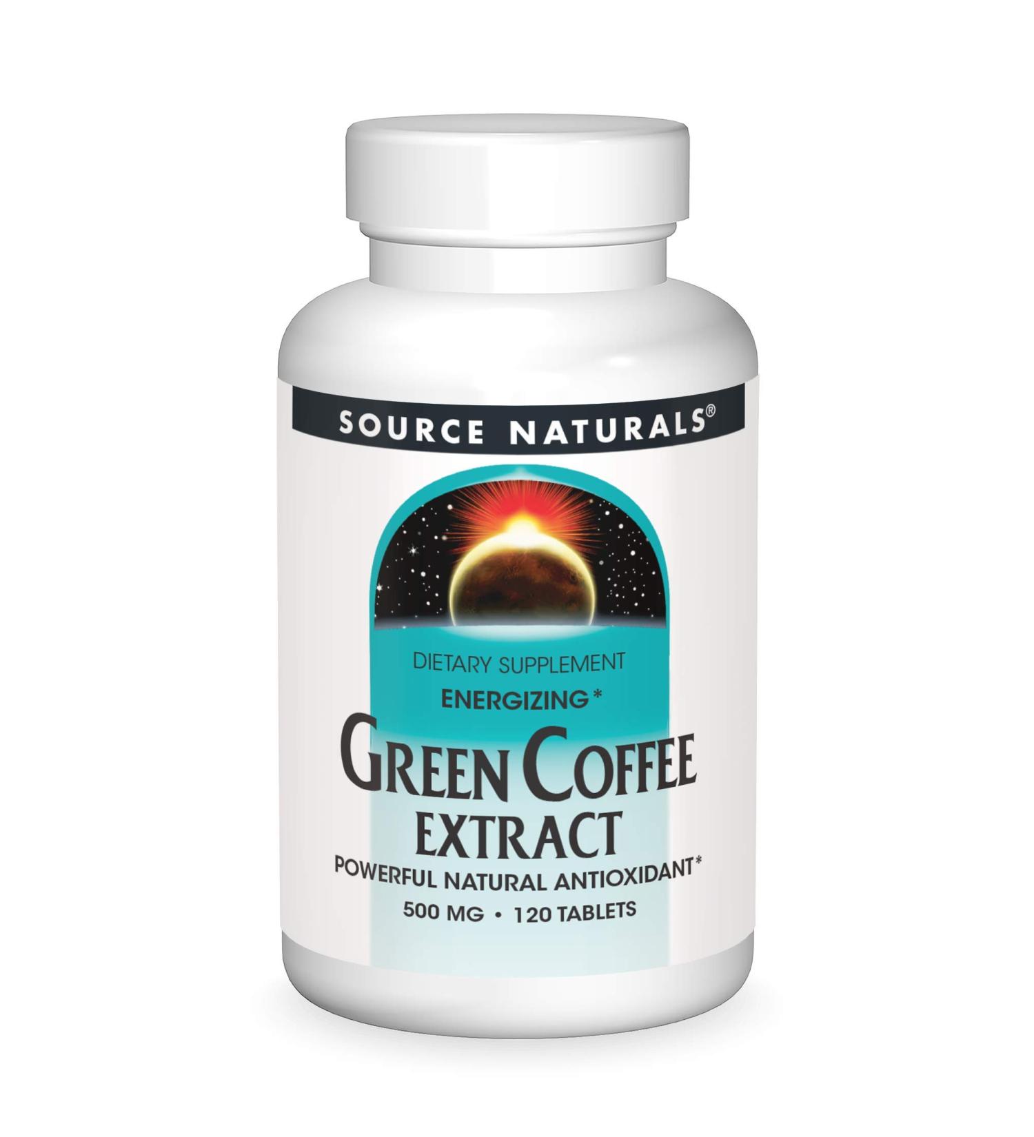 SOURCE NATURALS Energizing Green Coffee Extract 400mg Tablets - 120 Count - Buy Online on GoSupps.com