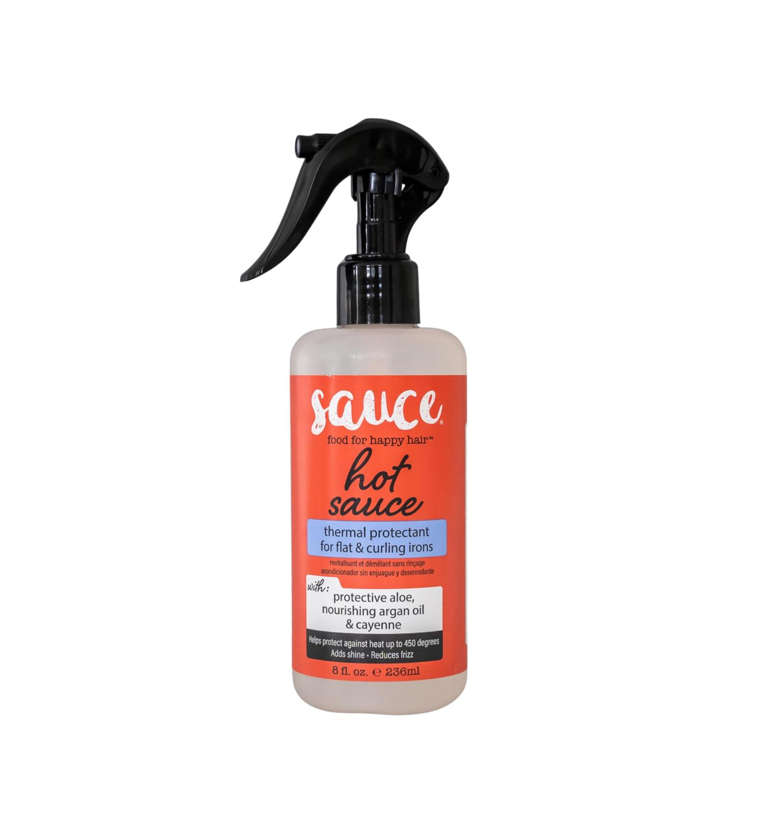 SAUCE BEAUTY Hot Sauce Thermal Protectant Spray - Argan Oil & Aloe Heat Protectant for All Hair Types (8 Fl Oz) | Safeguard Your Style - Buy Online on GoSupps.com