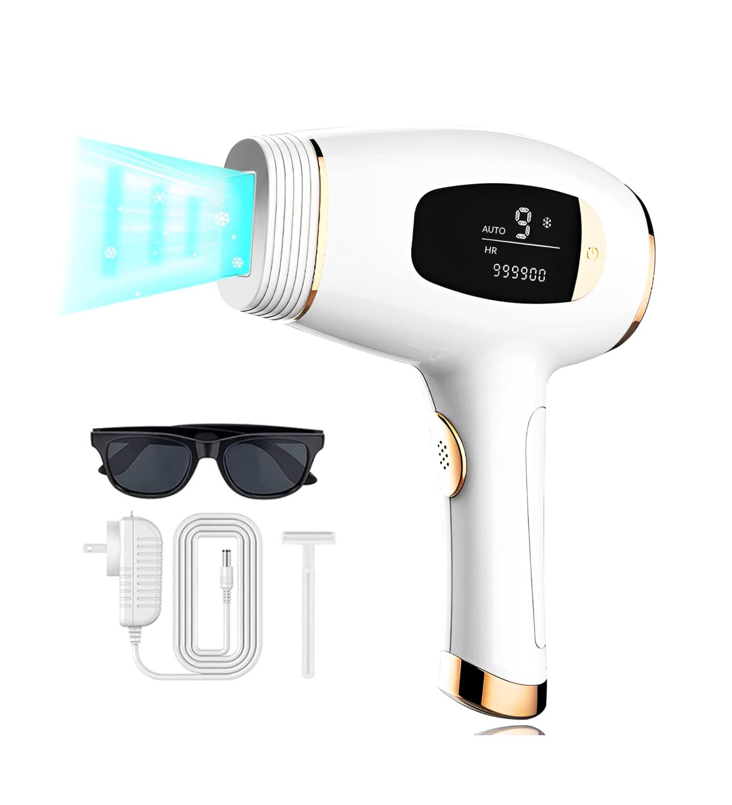 At-Home IPL Hair Removal Device | Permanent Laser Hair Removal 999900 Flashes | For Facial, Legs, Arms & Body Treatment - Buy Online on GoSupps.com