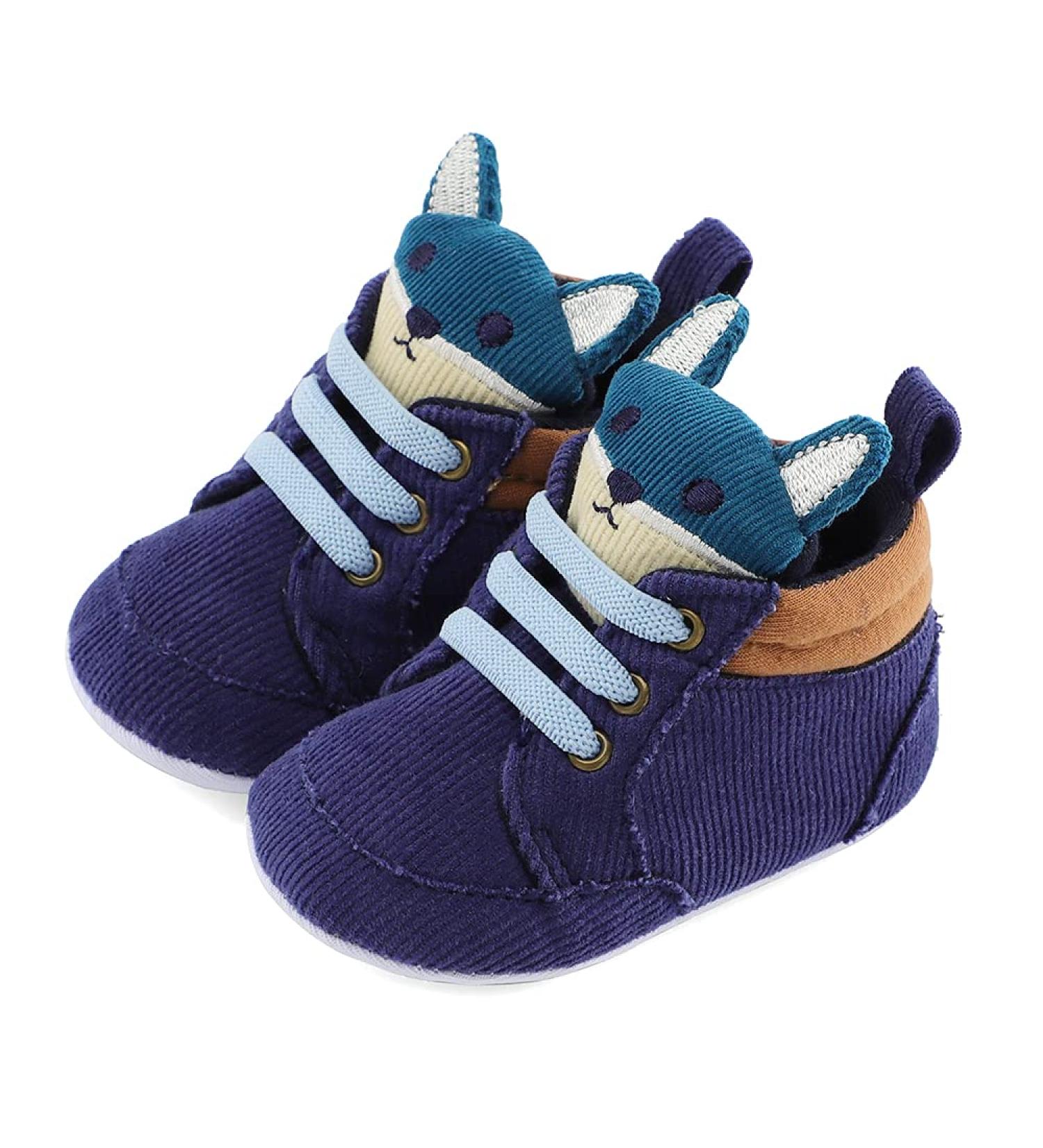 LACOFIA Baby Boys Anti-Slip Soft Sole 3D Animal Sneakers 6-9 Months Blue - Buy Online on GoSupps.com