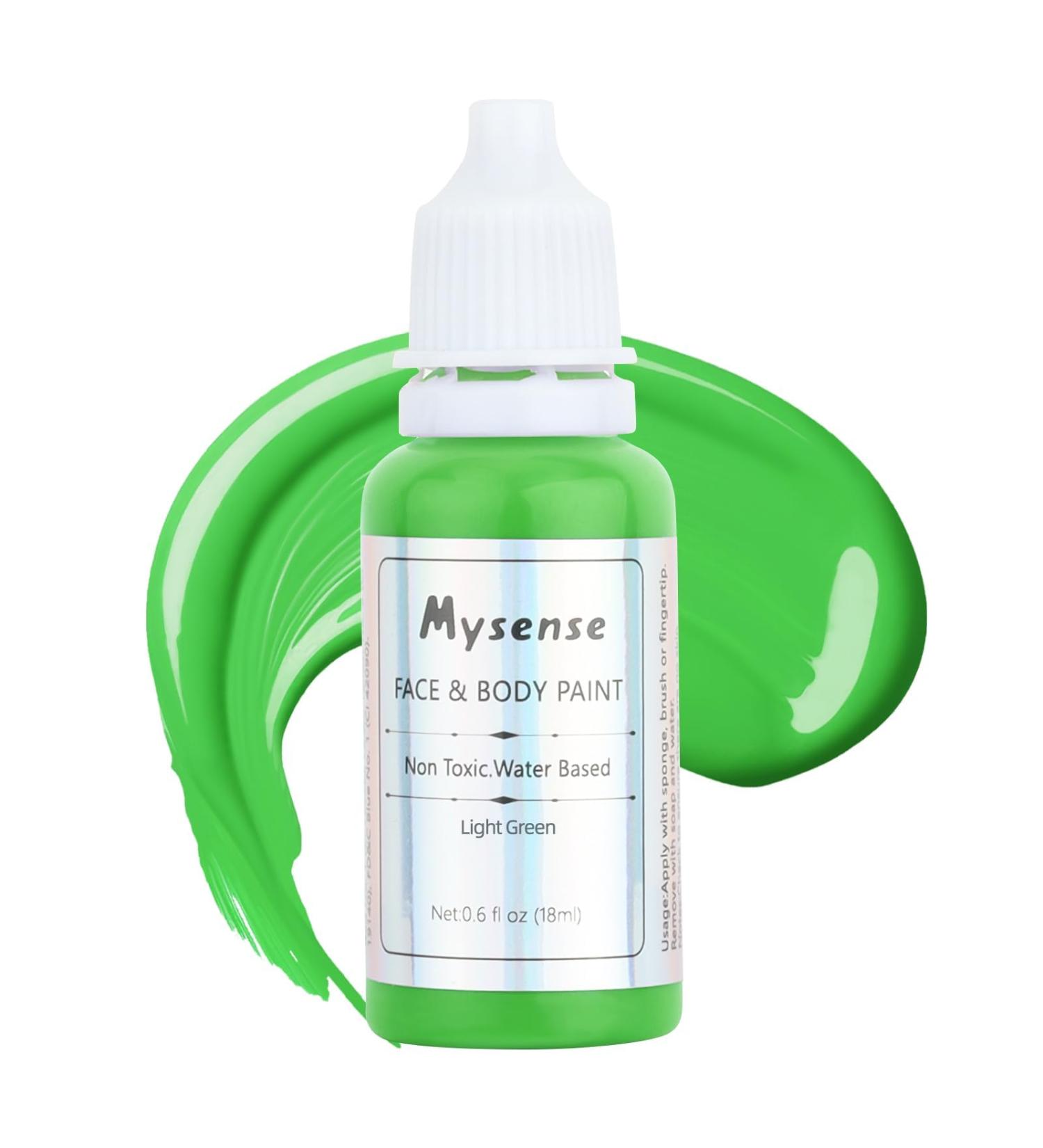 Mysense Light Green Face Body Paint 0.6OZ - Non-toxic Water Based Cream for Halloween SFX Cosplay - Washable Professional Makeup for Adults & Children - Buy Online on GoSupps.com