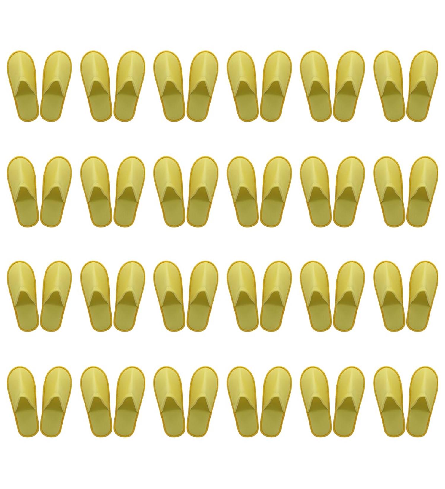 Buy KMOCEPLY 24 Pairs Unisex Disposable House Shoes - Non-Slip Closed Toe Slippers for Guests Spa Hotels & Home - 42 EU Far Yellow - Buy Online on GoSupps.com