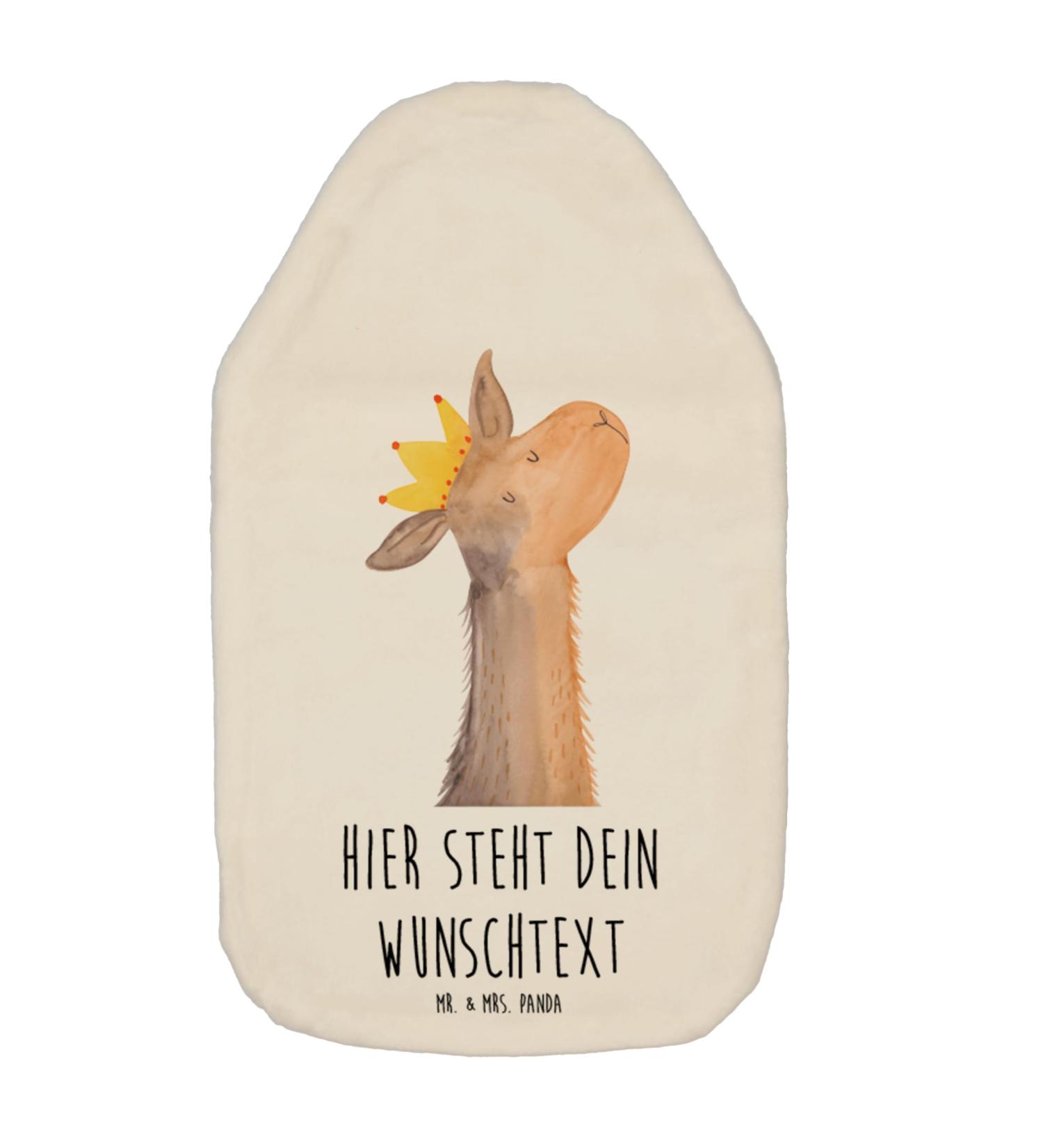 Personalized Heat Bottle - Mr. & Mrs. Panda Lama Head King | Custom Hot Water Bottle & Kid's Gift - Unique Personalized Gifts - Buy Online on GoSupps.com