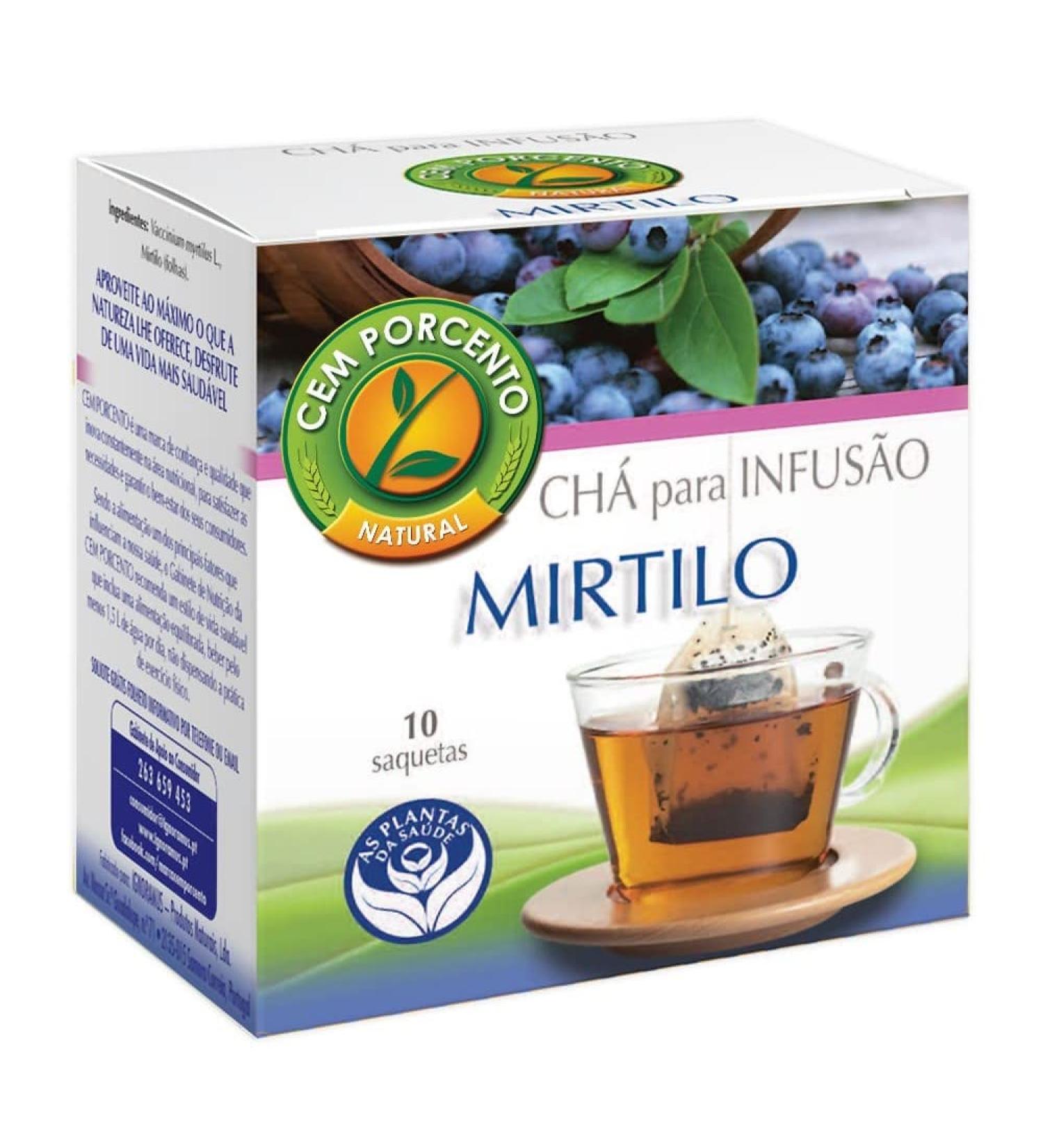 Cem Porcento - Blueberry Leaves (Vaccinium myrtilus L.) - 8 x 10 teabags (total: 80 teabags)