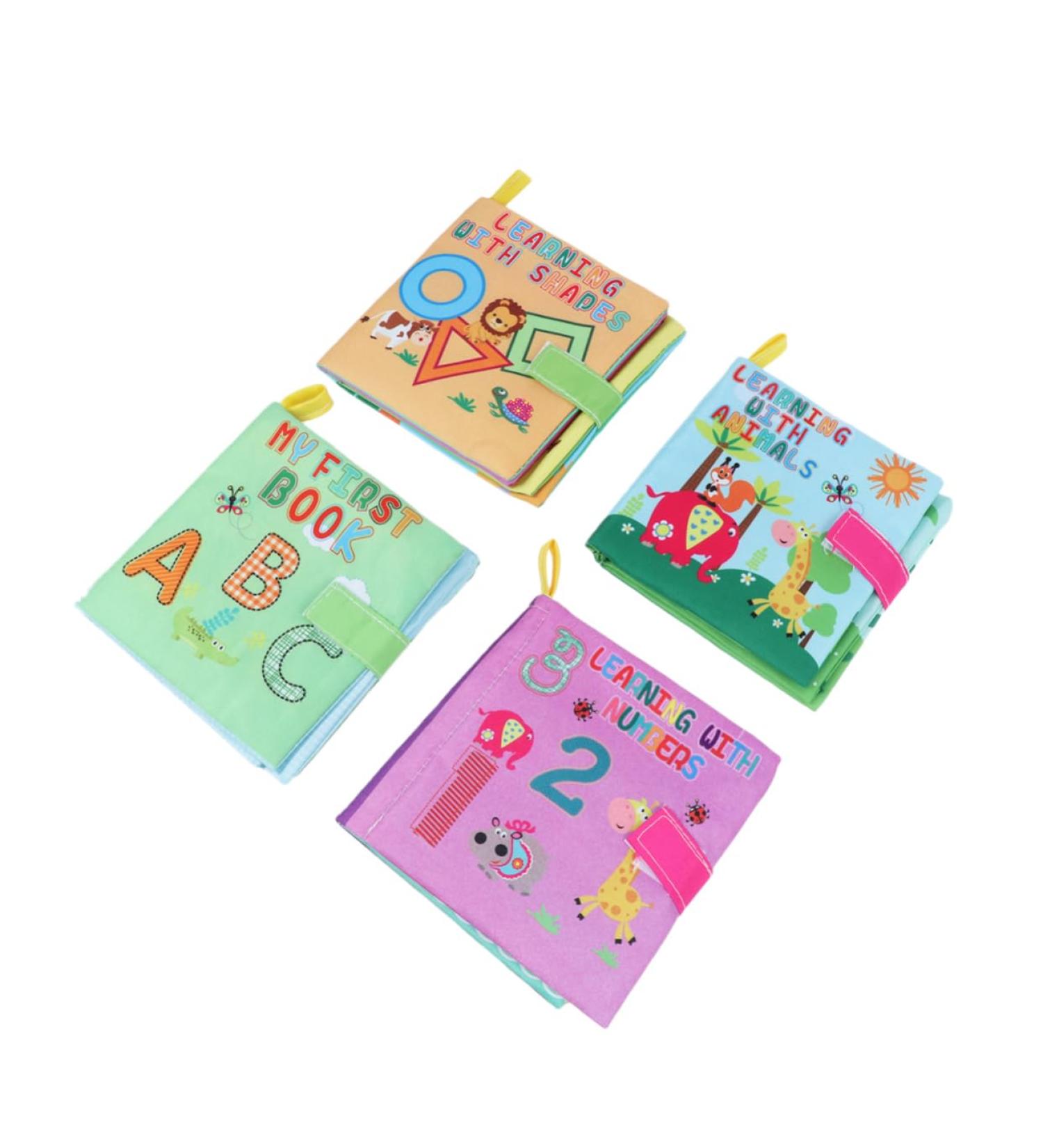 UPKOCH 4-Piece Baby Books Set | Educational Cloth Toys for Babies | Soft Teaching Aids & Learning Tools - Buy Online on GoSupps.com