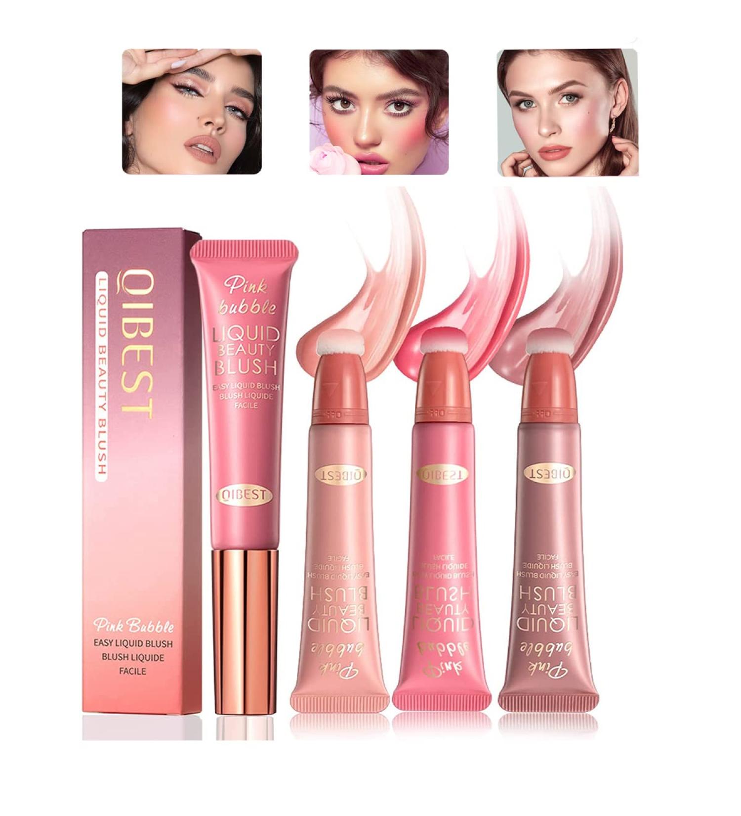 Pakivs 3 Colors Blush Beauty Wand - Long-Wearing Cream Liquid Blush - Buy Online on GoSupps.com