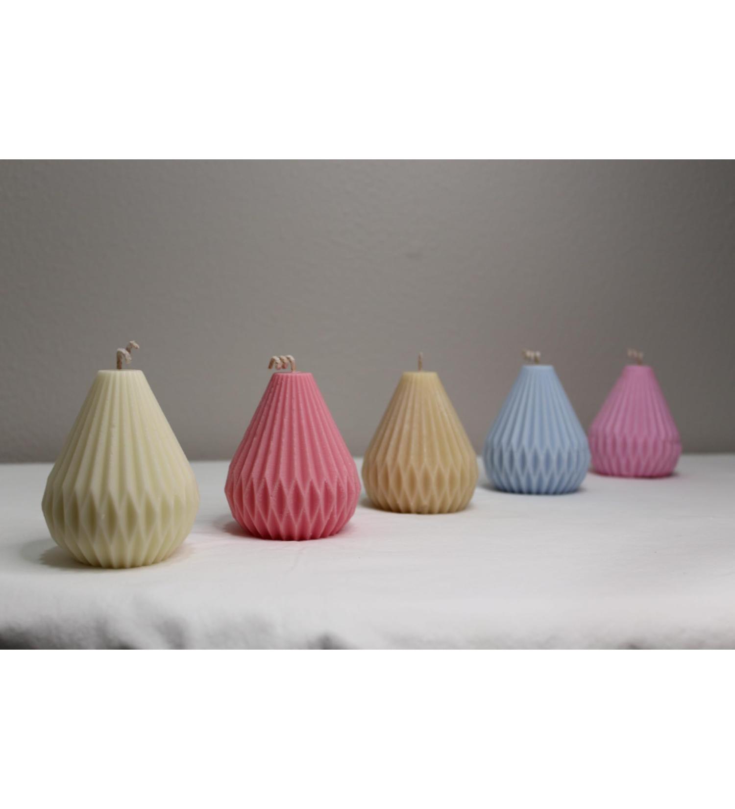 Set of 2 Luxury Cone Candle 100% Natural Soy Wax Coconut Soy Wax Gender Reveal Birthday Wedding.(Baby Blue) (Pink Lily Matcha)