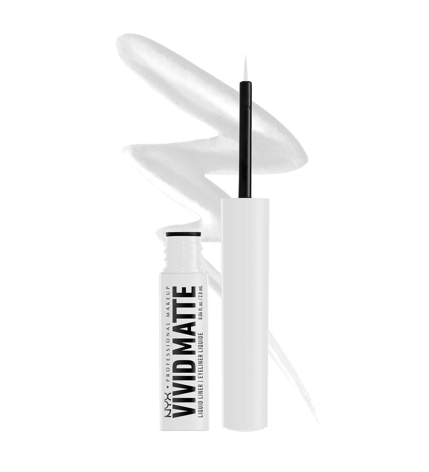 NYX Vivid Matte Liquid Liner - White Smear-Resistant Eyeliner - Buy Online on GoSupps.com
