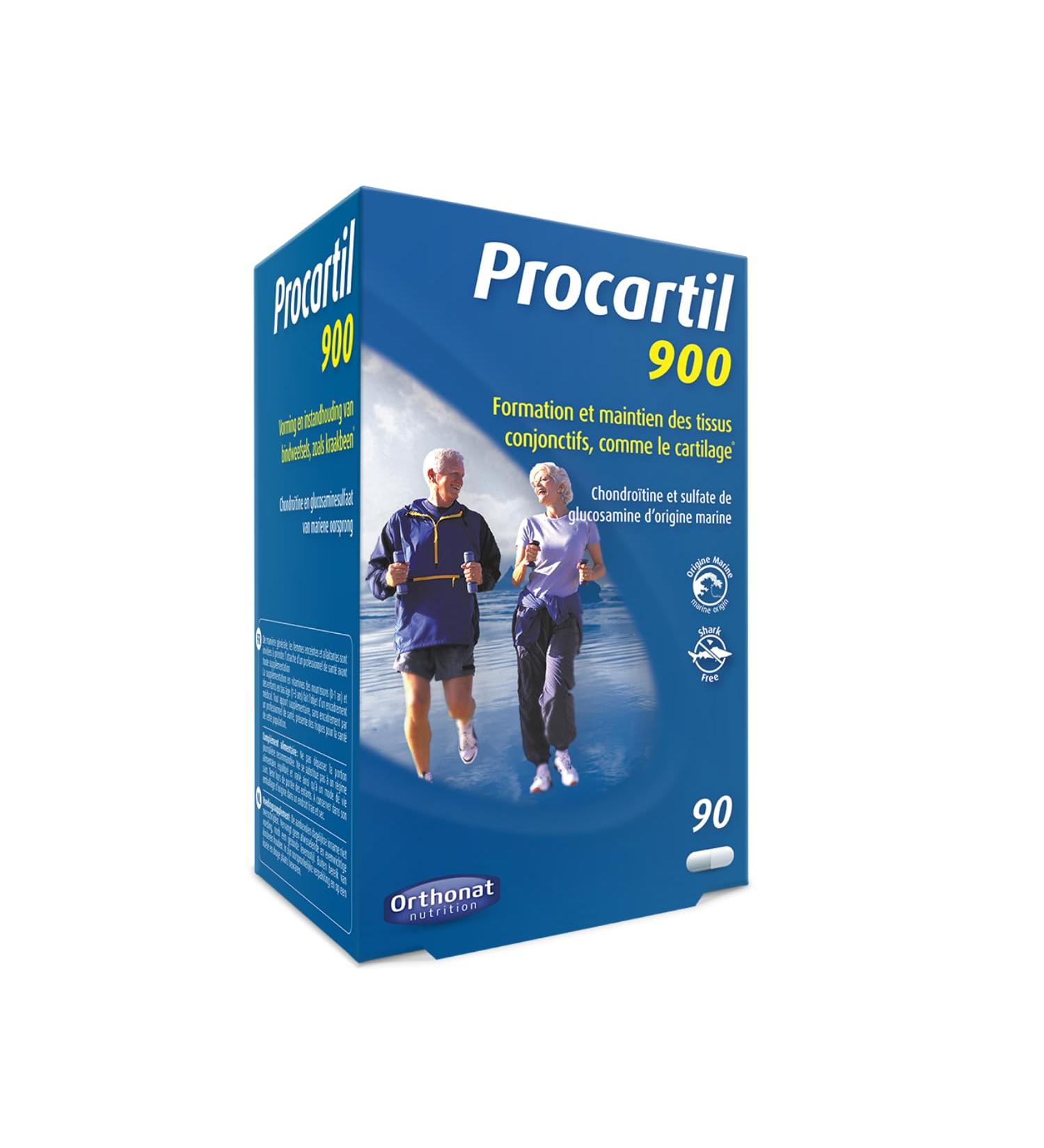 Orthonat - Procartil 900 - Joint and Cartilage Supplement - Connective Tissues - Glucosamine Sulfate Marine - 90 Capsules - Buy Online on GoSupps.com