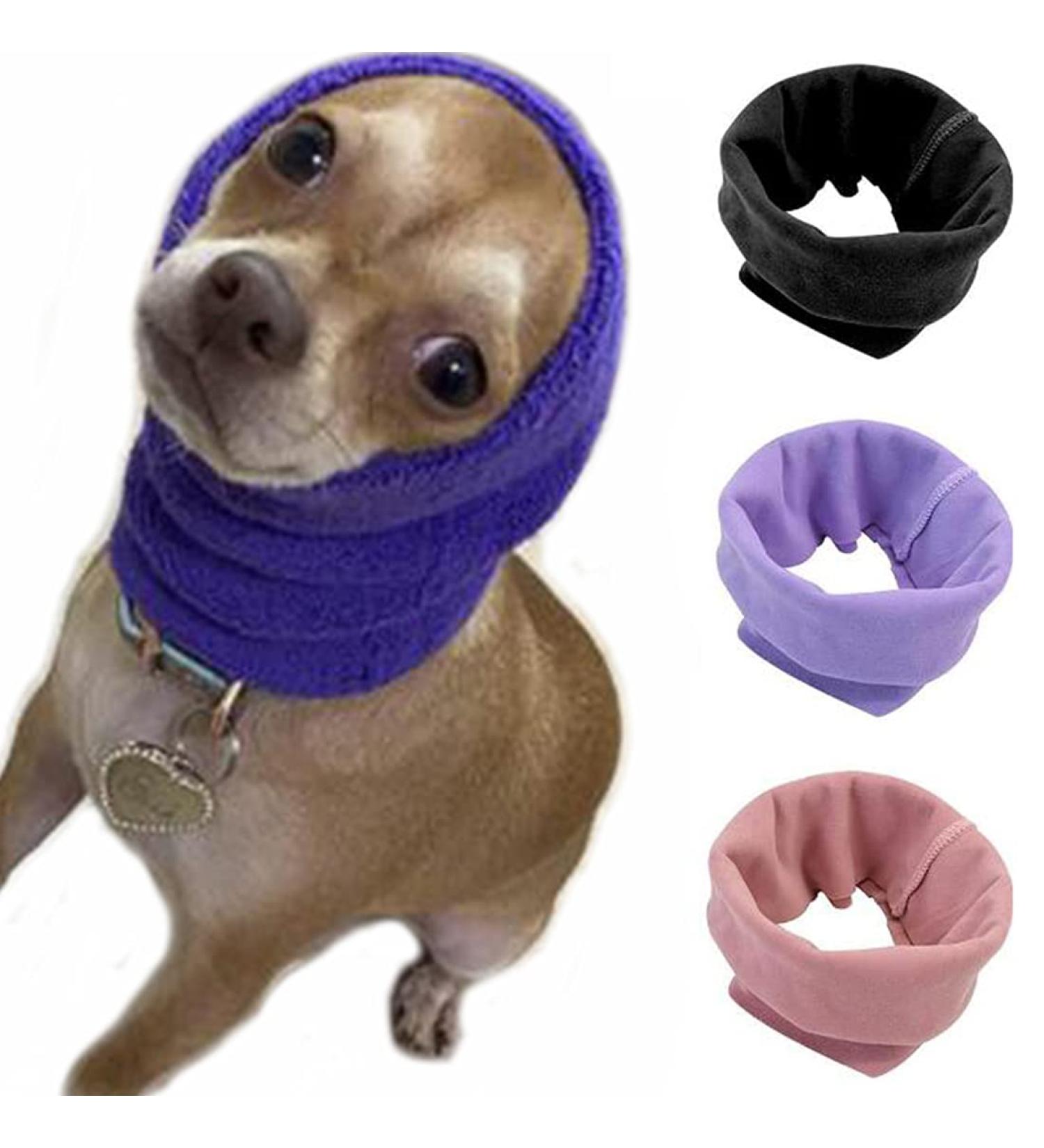 Treonca Quiet Ears 3-Pack Dog Snoods | Ear Covers for Noise | Small Size (Black, Pink, Purple) - Buy Online on GoSupps.com