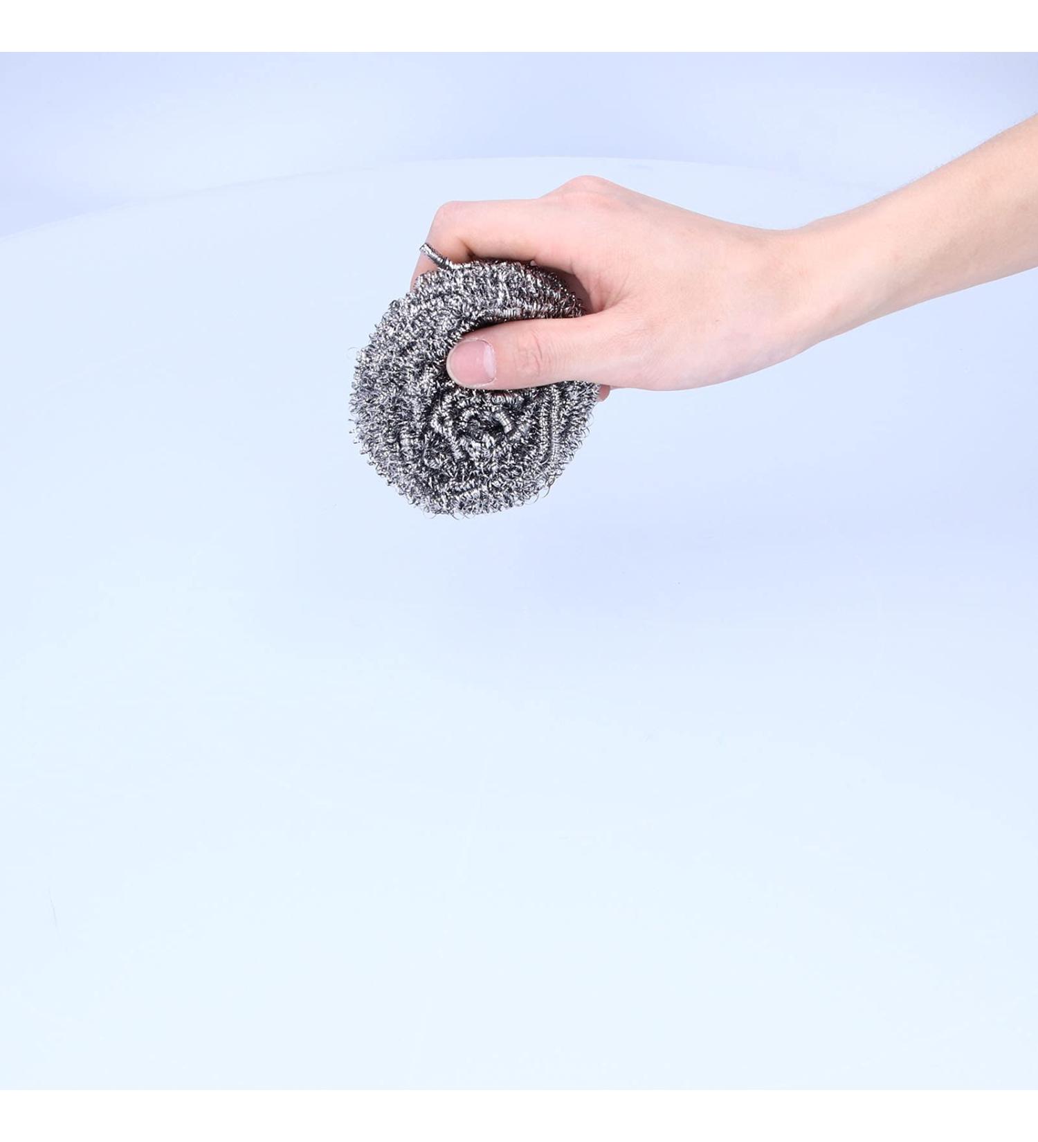 Stainless Steel Scrubber Cleaning Ball Scouring Ball for Pot Cleaner KitcheCleaning Tool for Kitchens Bathroom and More Kitchenware - Buy Online on GoSupps.com