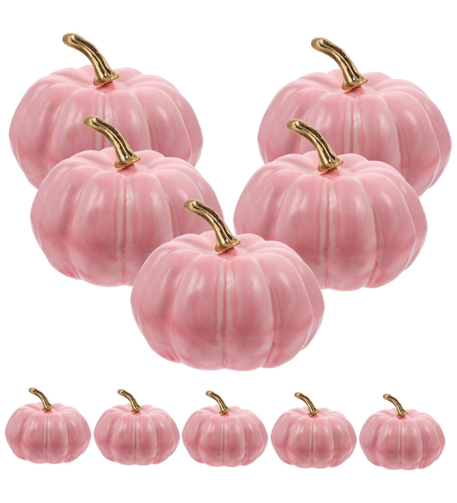 Homoyoyo 10pcs pink halloween decor halloween decorations artificial pumpkins halloween centerpiece Halloween Pumpkin Halloween Party Ornament Pumpkin Decor supplies Foam fake pumpkin - Buy Online on GoSupps.com