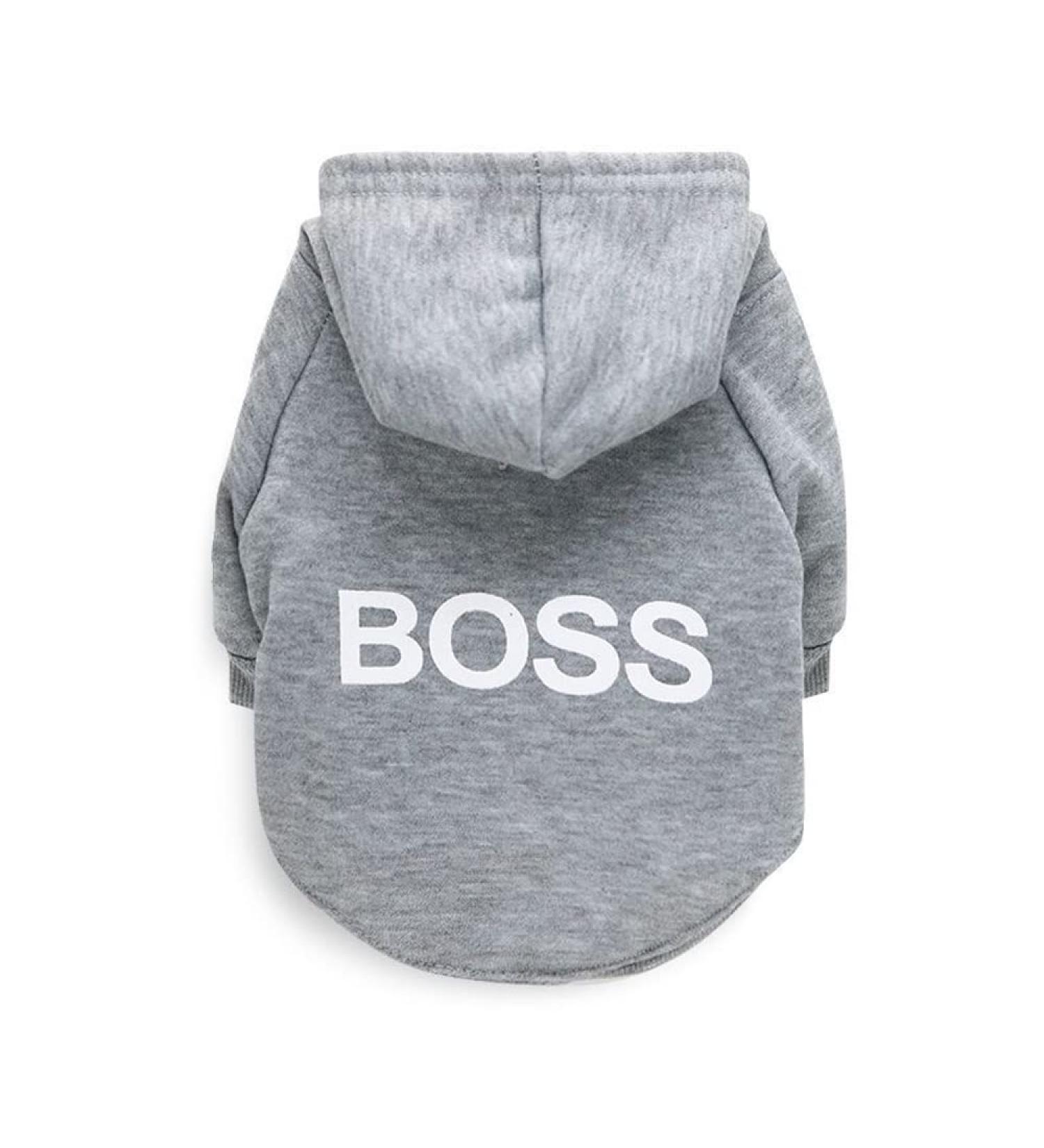 Shop LtuzPet Dog Hoodie - Boss Print Soft Fleece Warm Jacket for X-Small Dogs - Buy Online on GoSupps.com