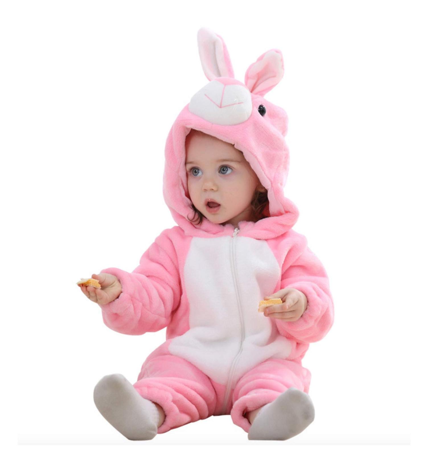 WSLCN Unisex Baby Toddler Romper Jumpsuit | Hooded Cartoon Pyjamas Sleepsuit 6-12 Months - Buy Online on GoSupps.com