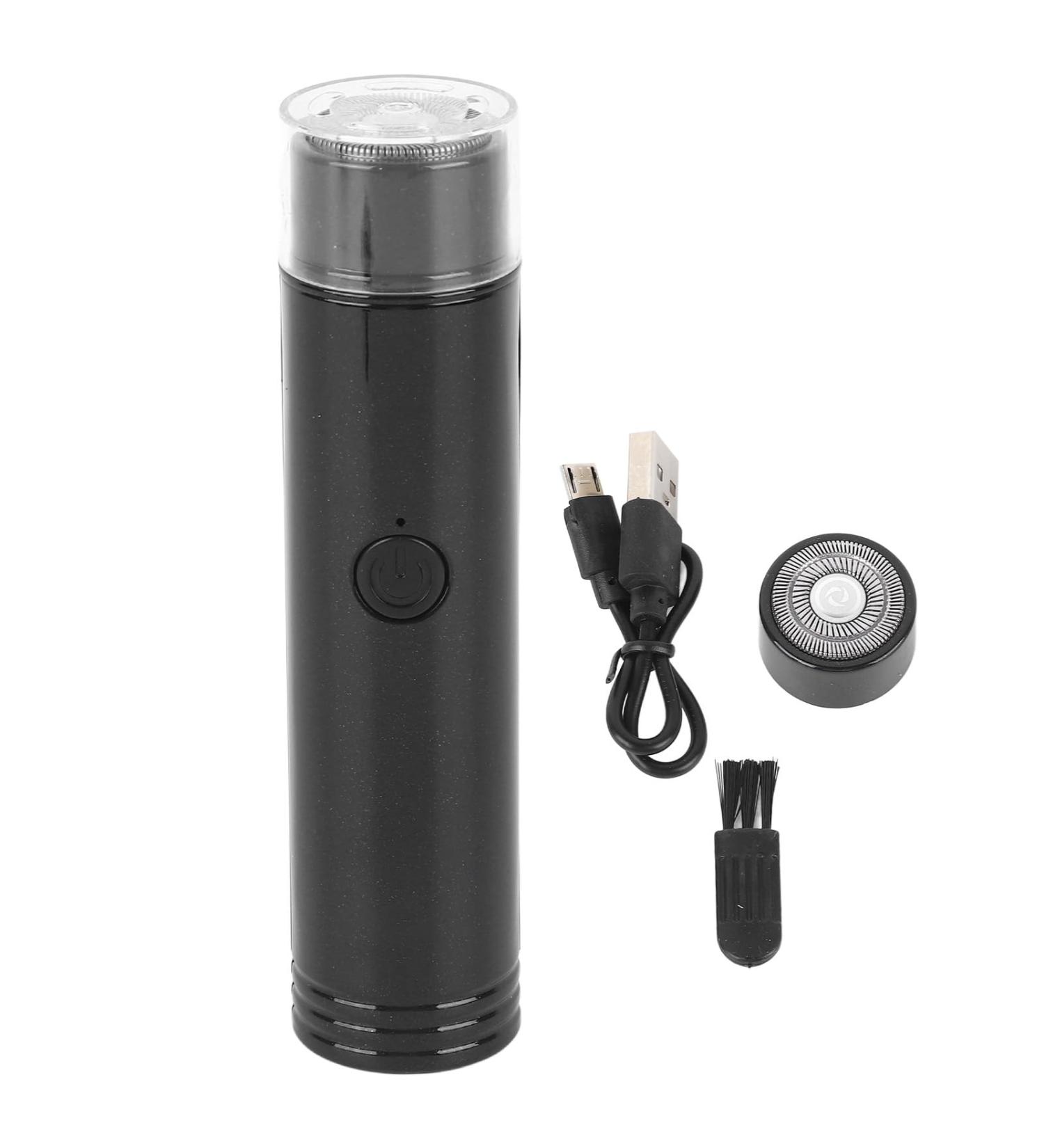 Mini Electric Trimmer Pocket USB Rechargeable Beard Trimmer Portable Clipper with Replaceable Cutter Head Brush Portable Shaver - Buy Online on GoSupps.com