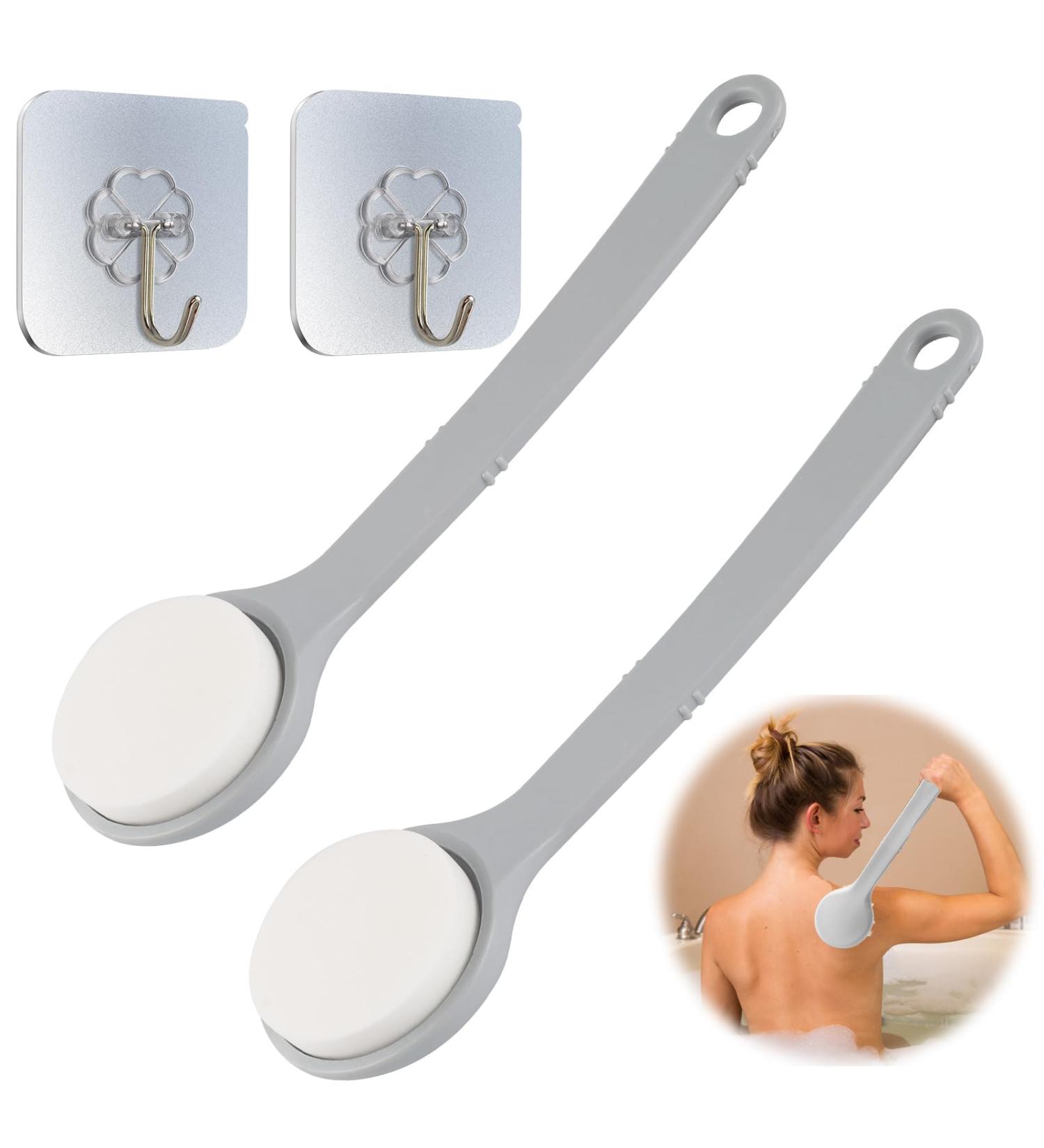 Calvation Aid for Back: Long Handle Back Brush & Shower Applicator for Men & Children - Perfect Bathing Tool & Sun Protection Cream Applicator - Buy Online on GoSupps.com